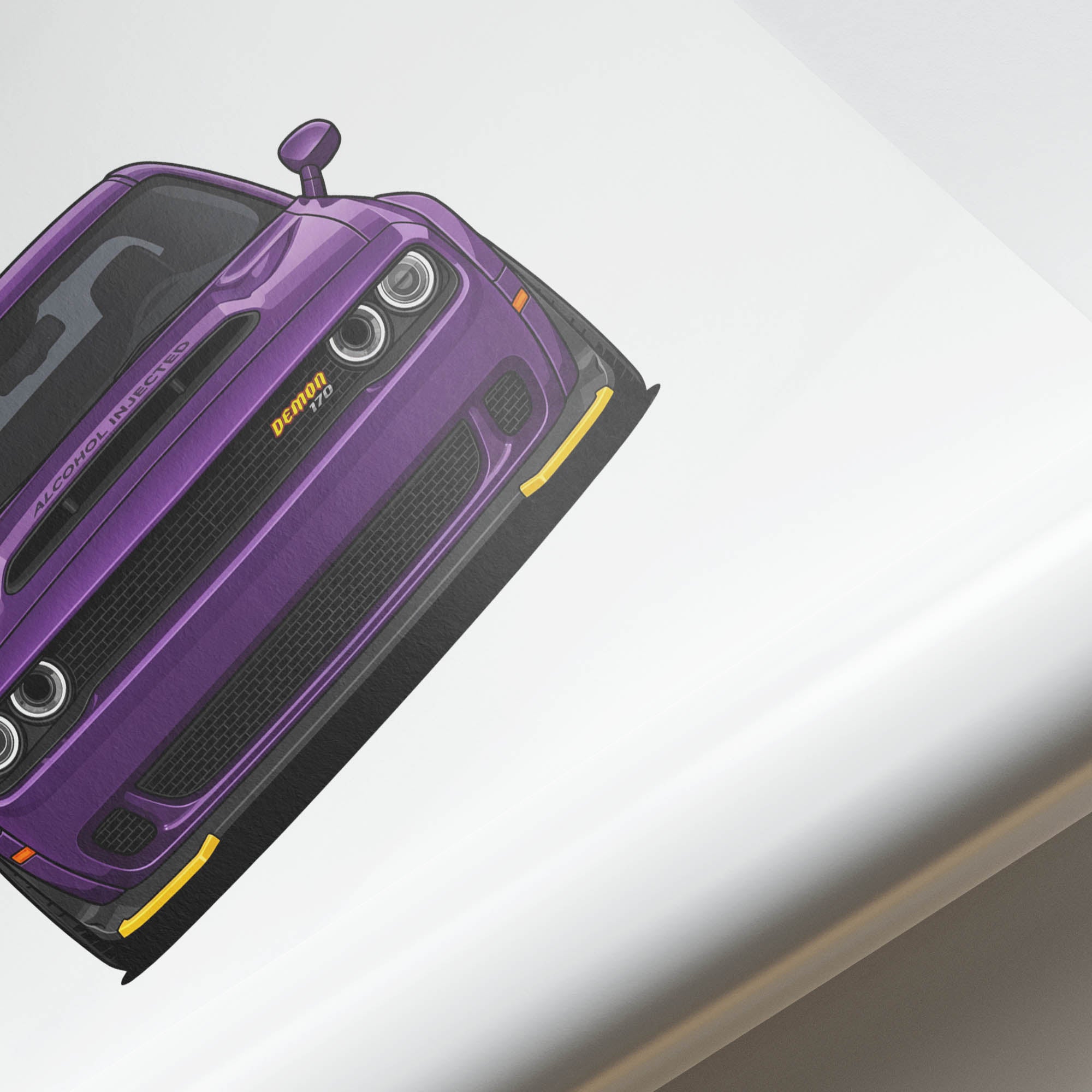 2023 Dodge Challenger SRT Demon 170 Plum – Car Print