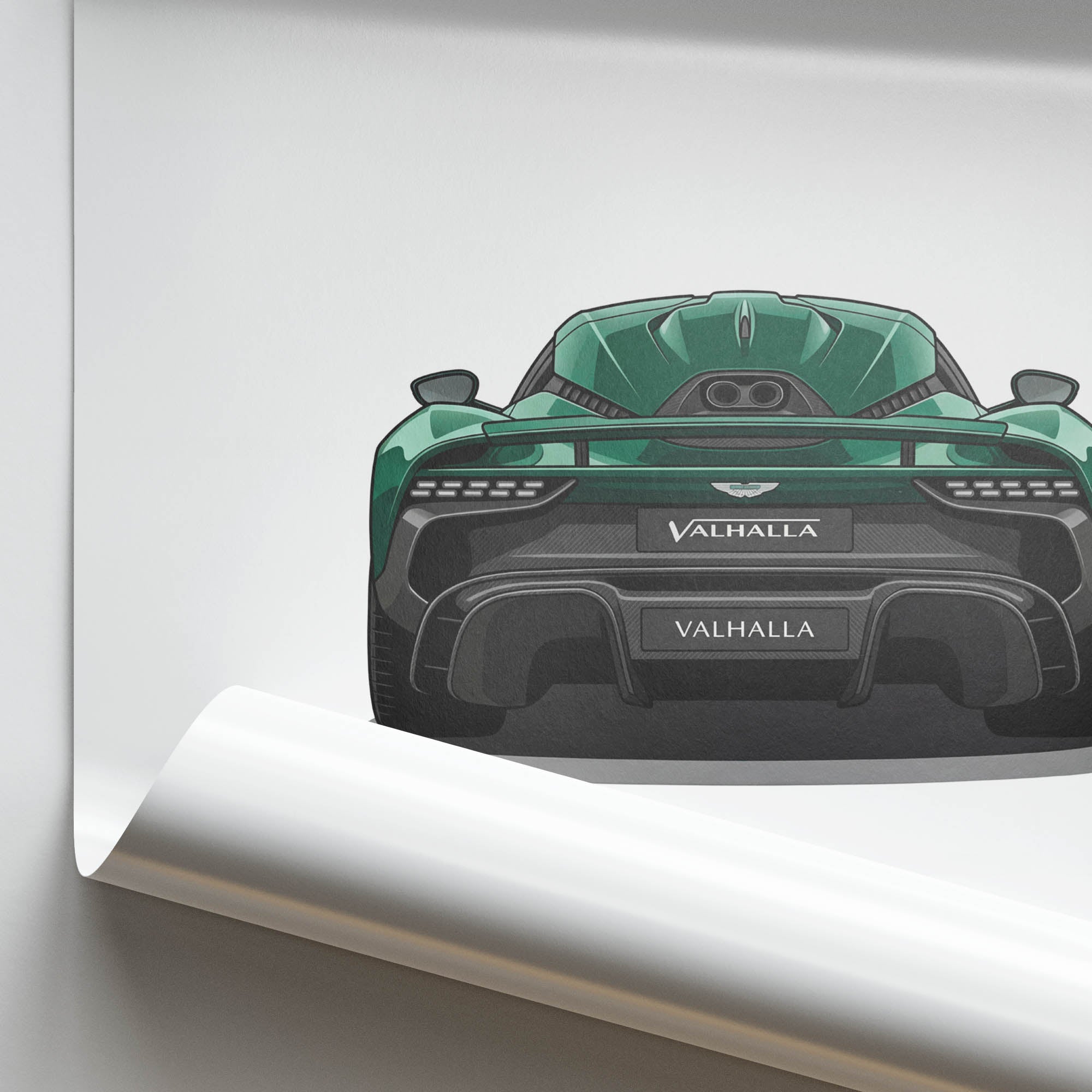 2024 Aston Martin Valhalla British – Car Print (Back)