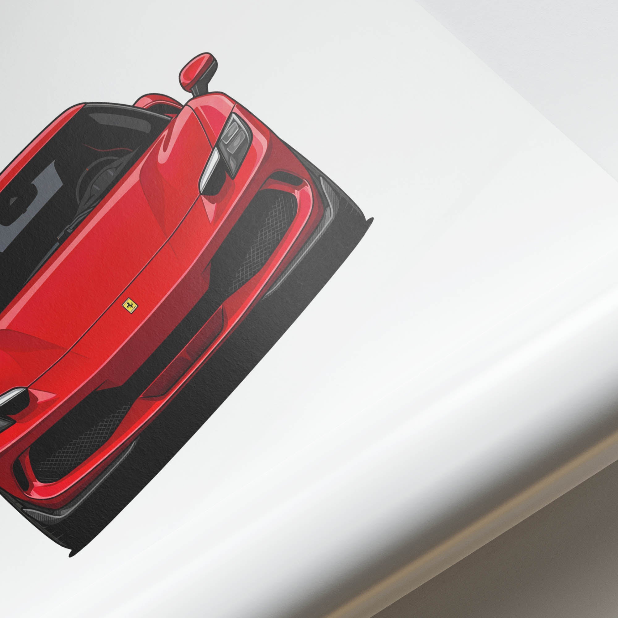 2022 Ferrari 296 Gtb – Car Print (Front)