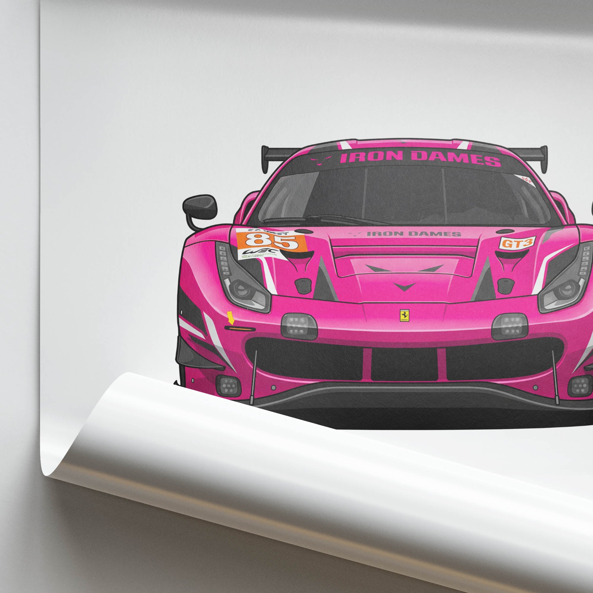 2021 Ferrari 488 GT3 Evo Iron Dames – Car Print
