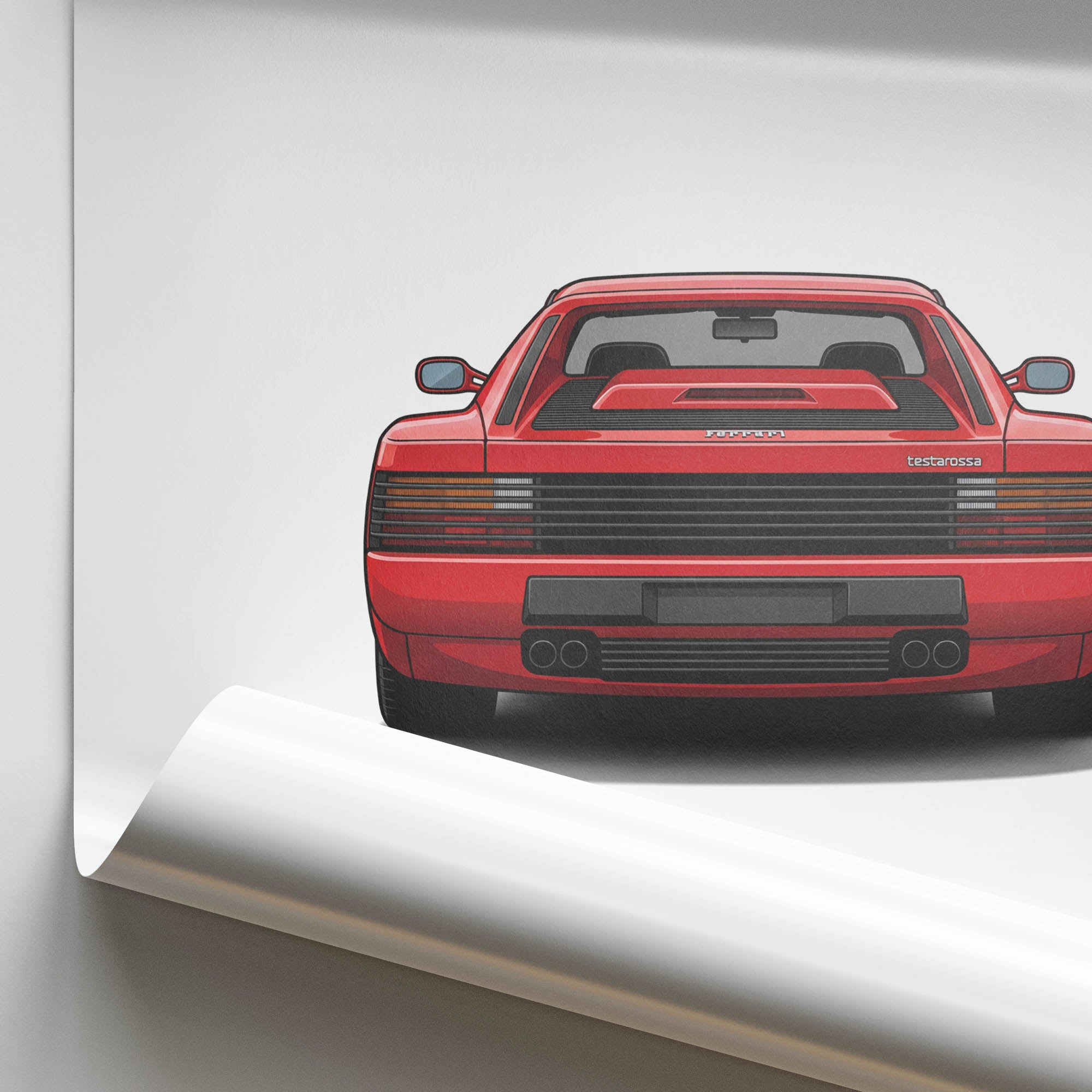 1986 Ferrari Testarossa – Car Print (Back)