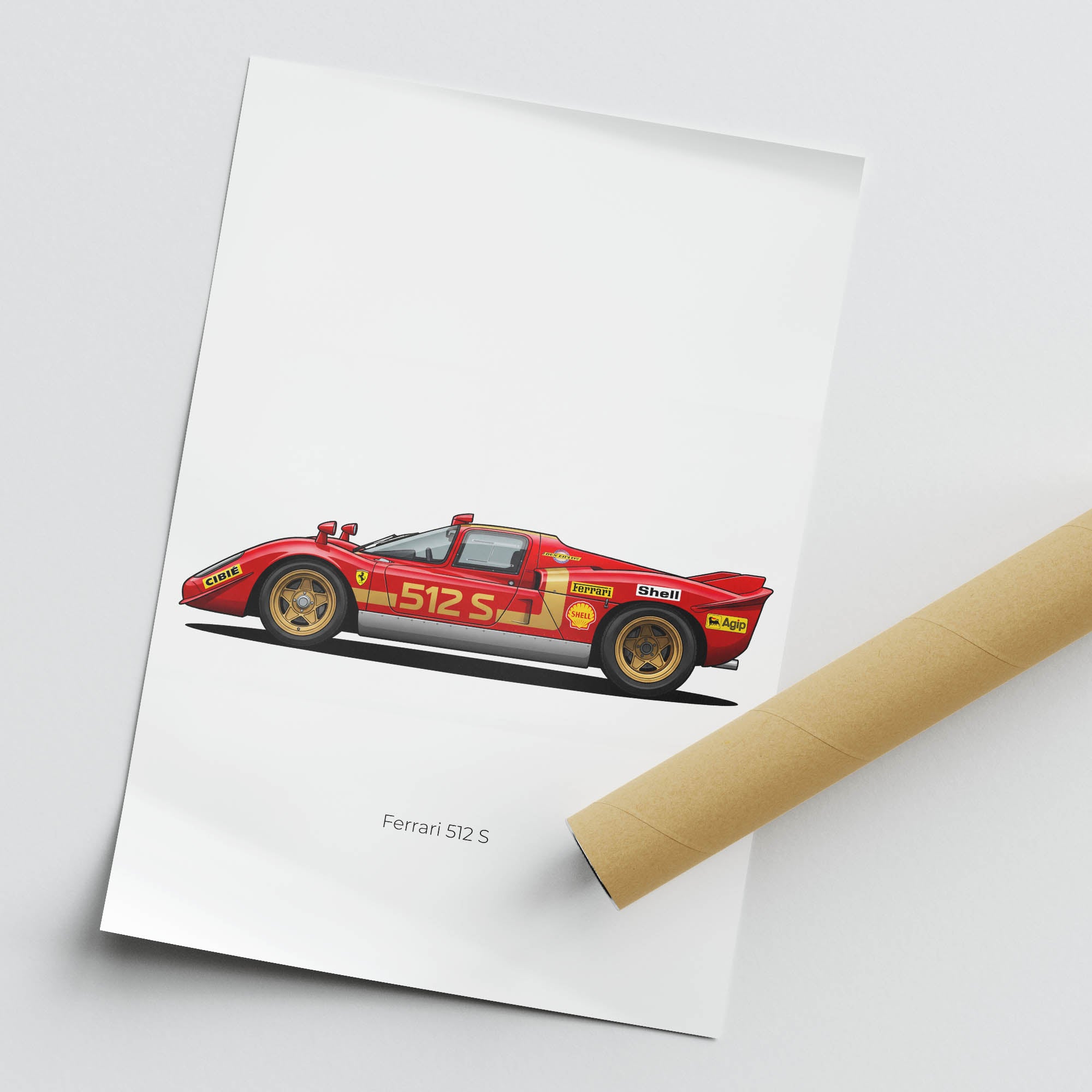 1970 Ferrari 512 S Scuderia Ferrari – Car Print