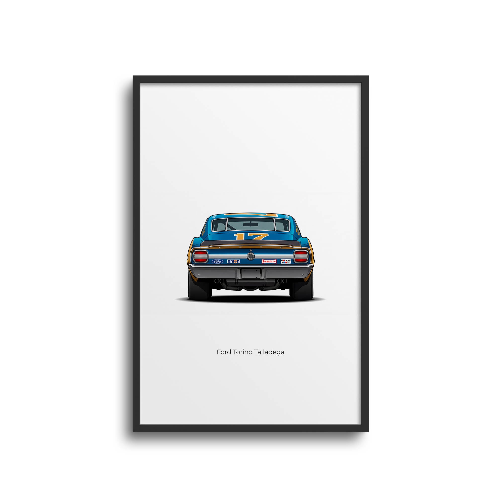 1969 Ford Torino Talladega David Pearson – Car Print