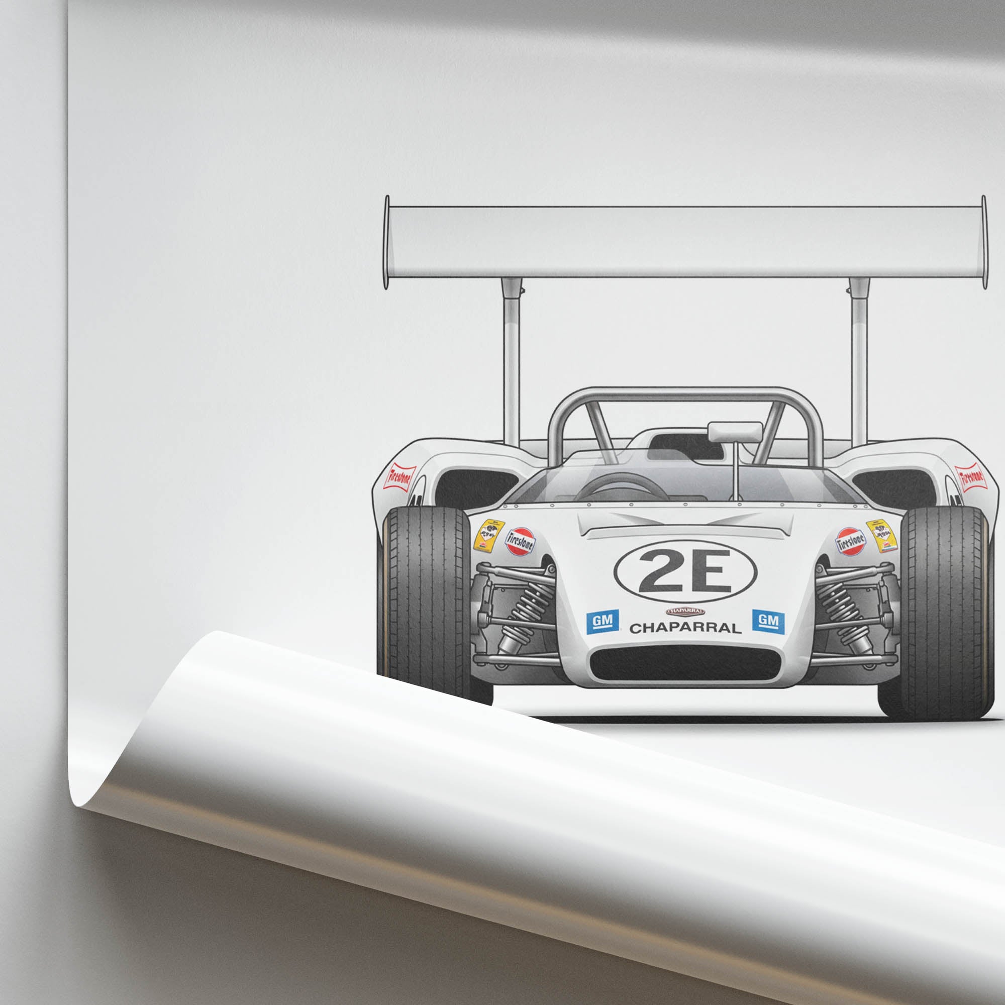 1966 Chaparral 2E Phil Hill – Car Print