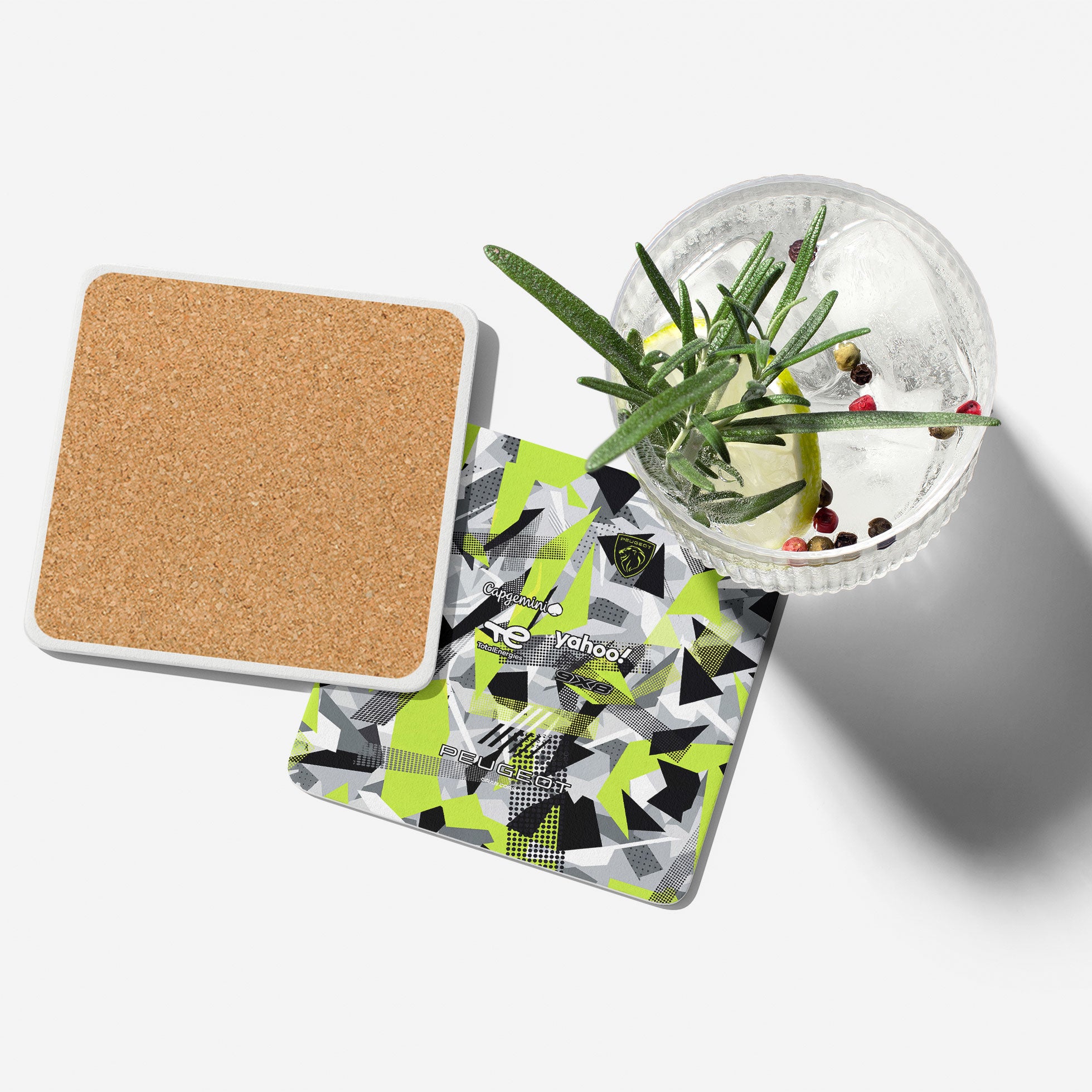 Peugeot 9X8 Coaster – Stylish Hypercar Table Accessory for Race Fans