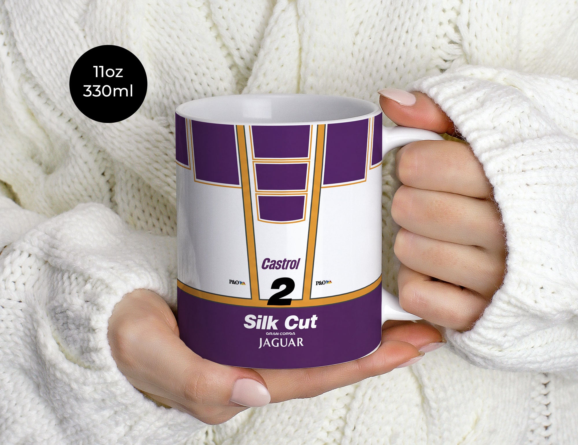 XJR 9 Mug – Jaguar Racing Ceramic Coffee Cup | 1988 Le Mans Winner Souvenir