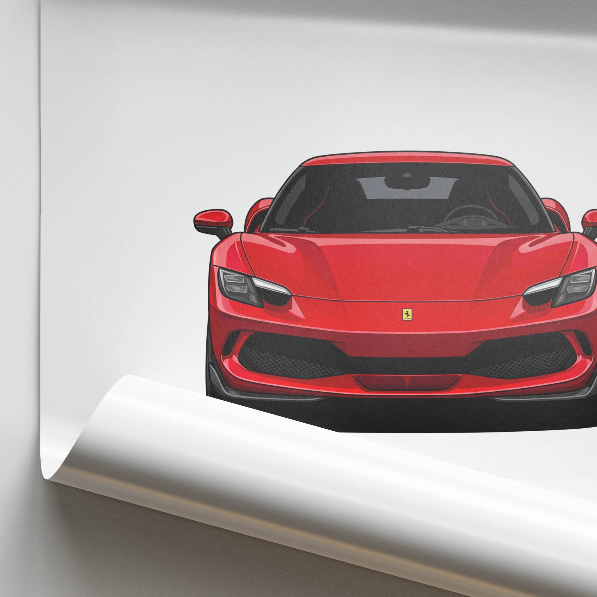 2022 Ferrari 296 Gtb – Car Print (Front)