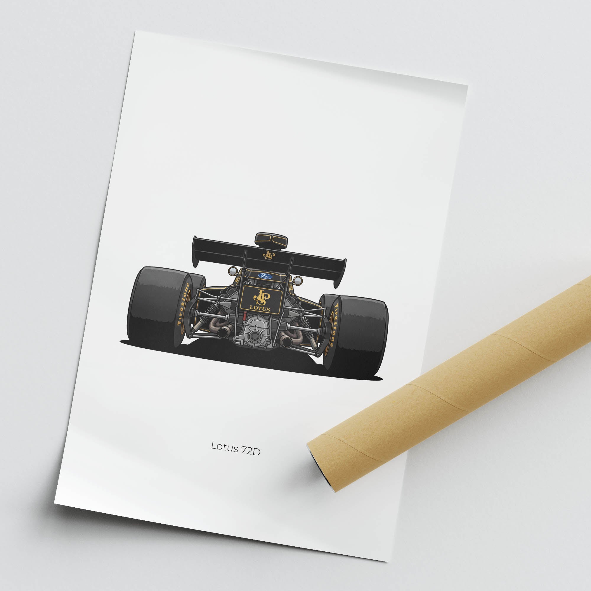 1972 Lotus 72D Emerson Fittipaldi John Player – Car Print