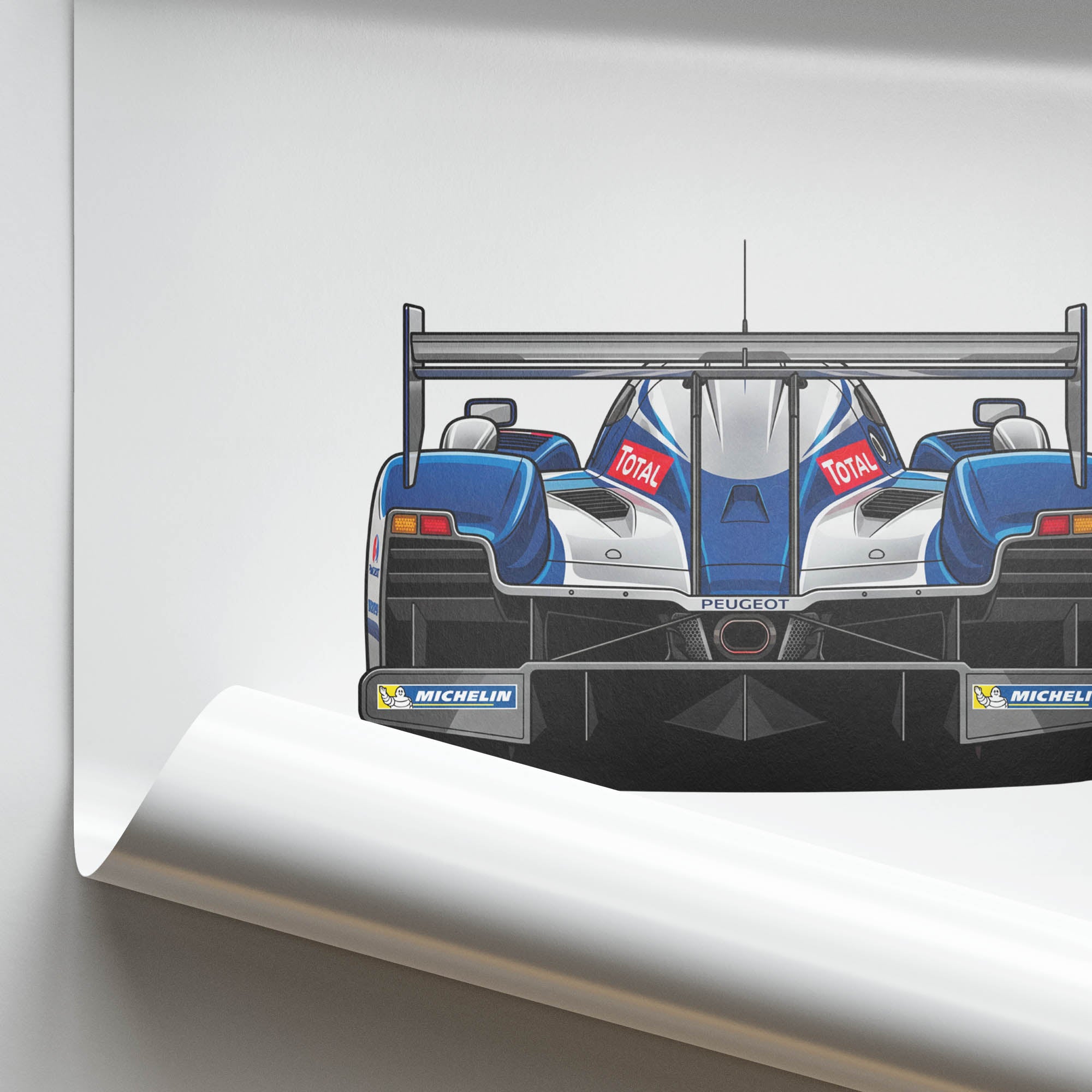 2009 Peugeot 908 Hdi Fap Team Peugeot Total – Car Print