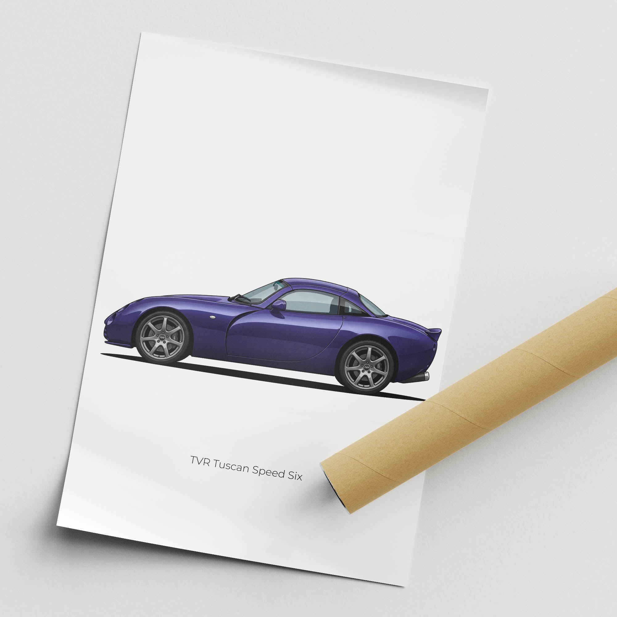 2005 Tvr Tuscan Speed Six Cascade Indigo – Car Print (Side)