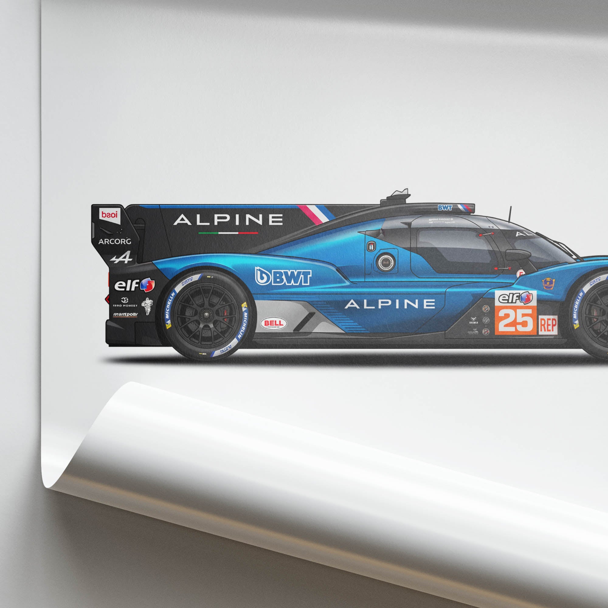 2025 Alpine A424 Alpine Endurance Team – Car Print (Side)