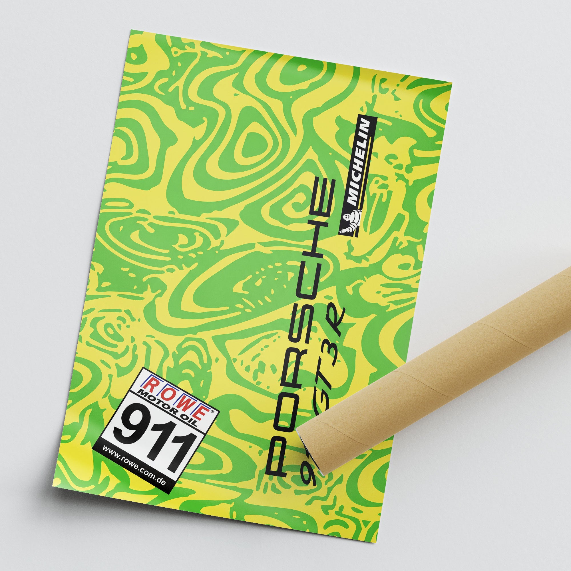 Porsche 911 Poster – Manthey Racing Sports Car Automotive Wall Art Print