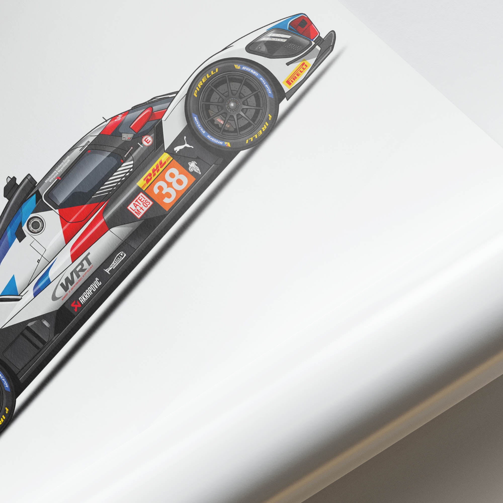 2025 BMW M Hybrid V8 Wrt Le Mans Hypercar – Car Print (Side)
