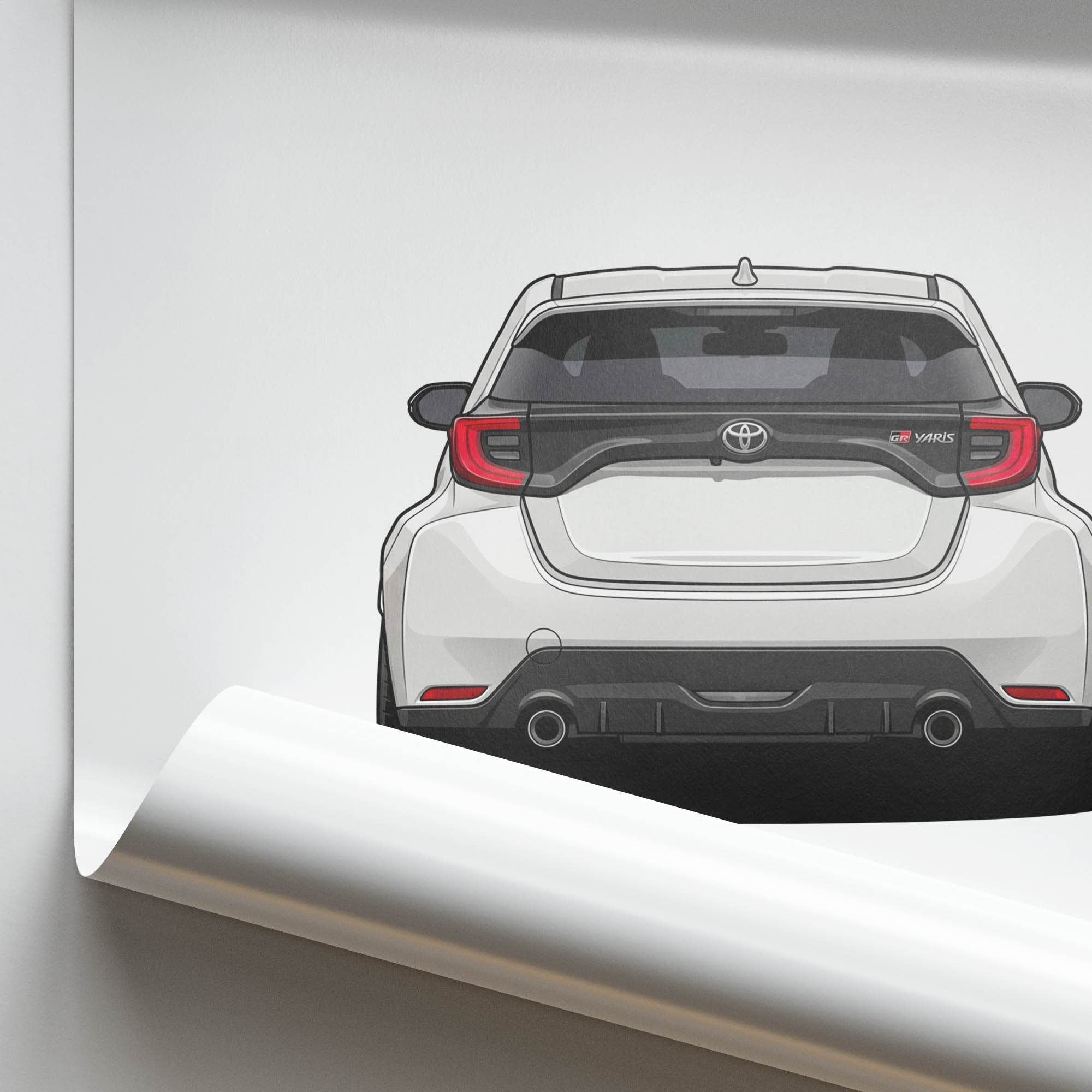 2020 Toyota Gr Yaris Platinum – Car Print (Back)