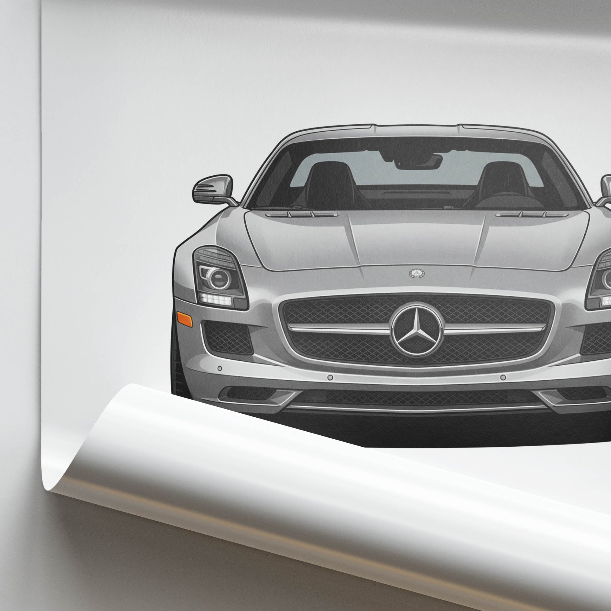 2010 Mercedes-Benz SLS AMG Iridium – Car Print (Front)