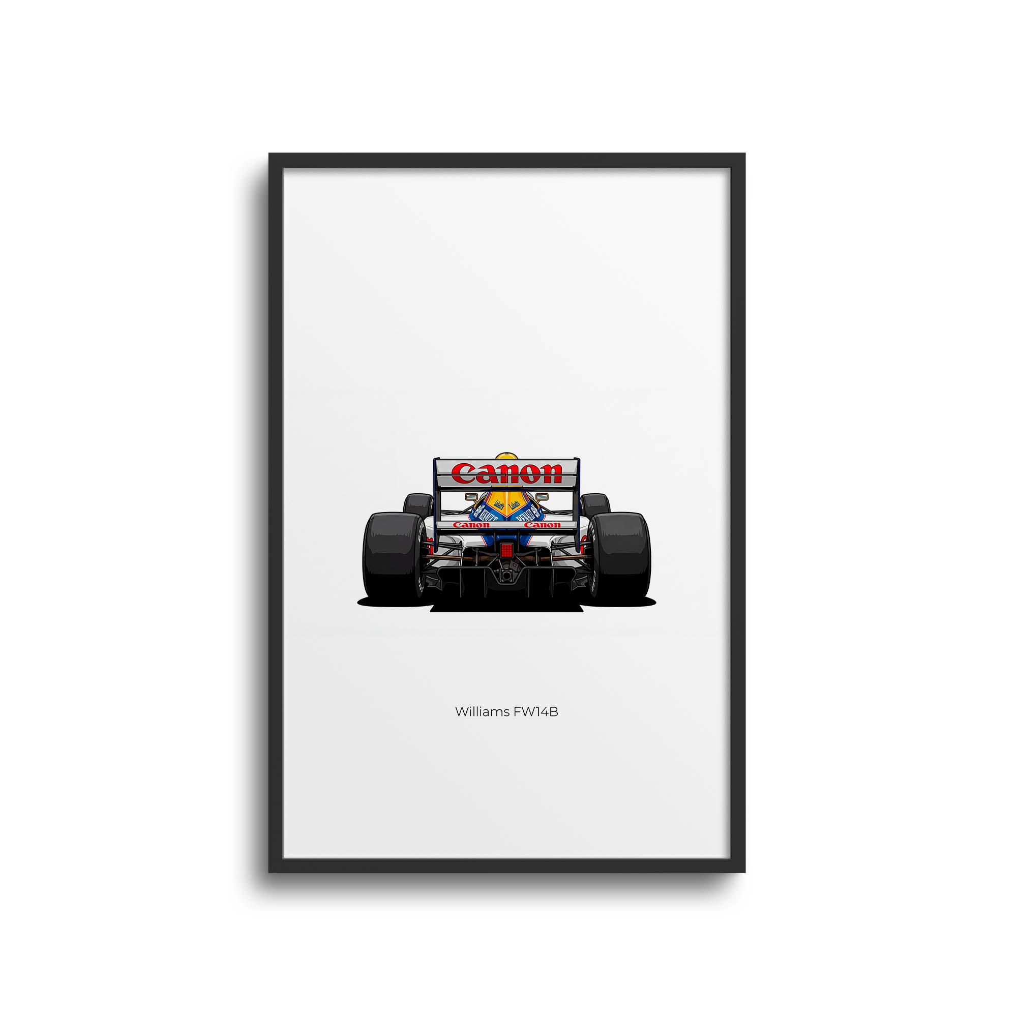 Williams Fw14B Poster – Nigel Mansell F1 Racing Car Back View Print