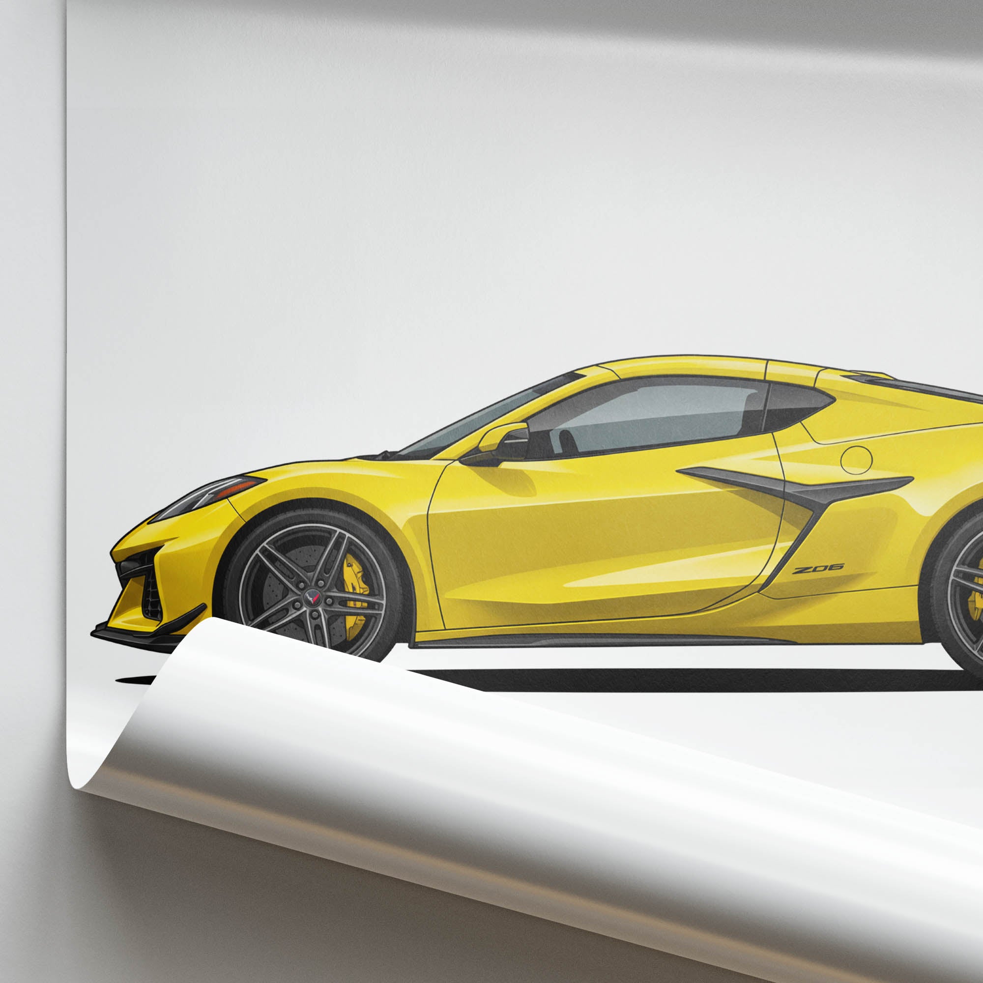 2023 Chevrolet Corvette Z06 C8 Accelerate – Car Print (Side)
