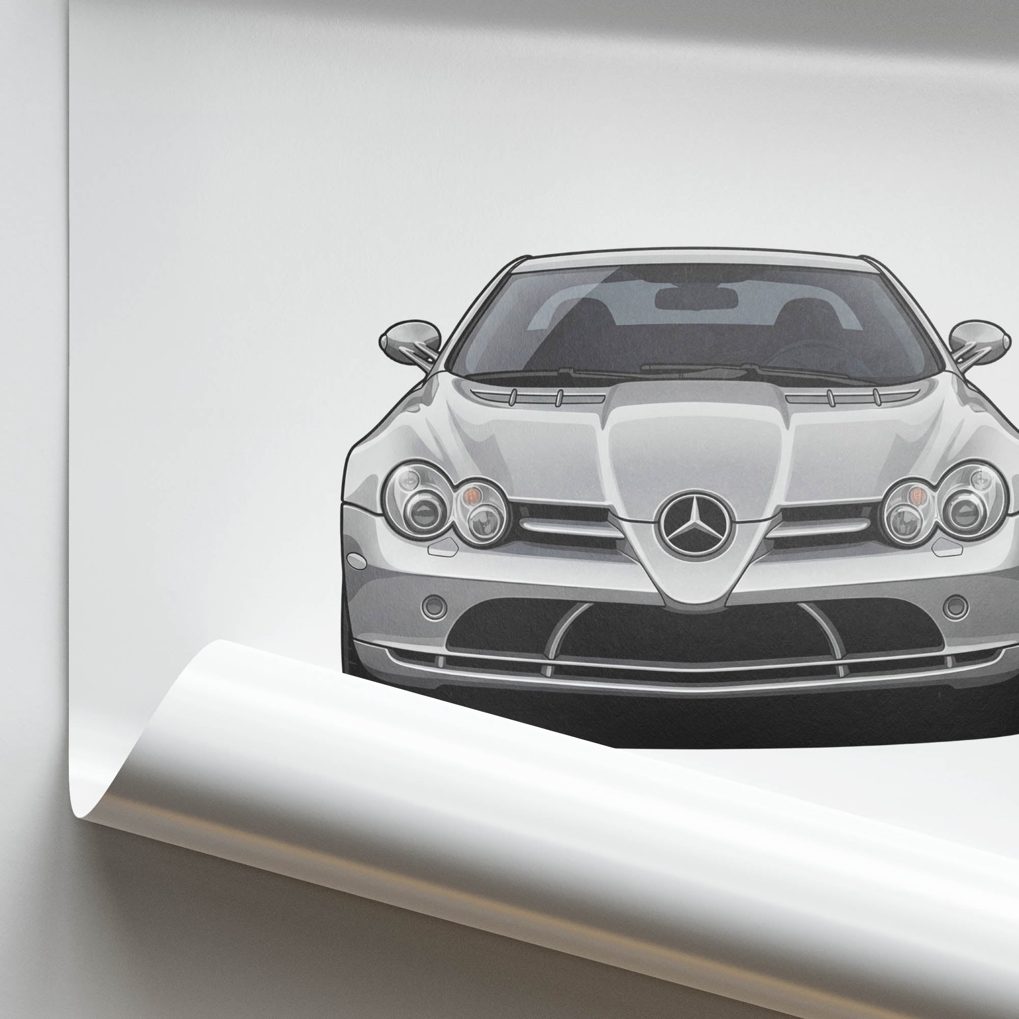 2004 Mercedes-Benz SLR McLaren Crystal – Car Print (Front)