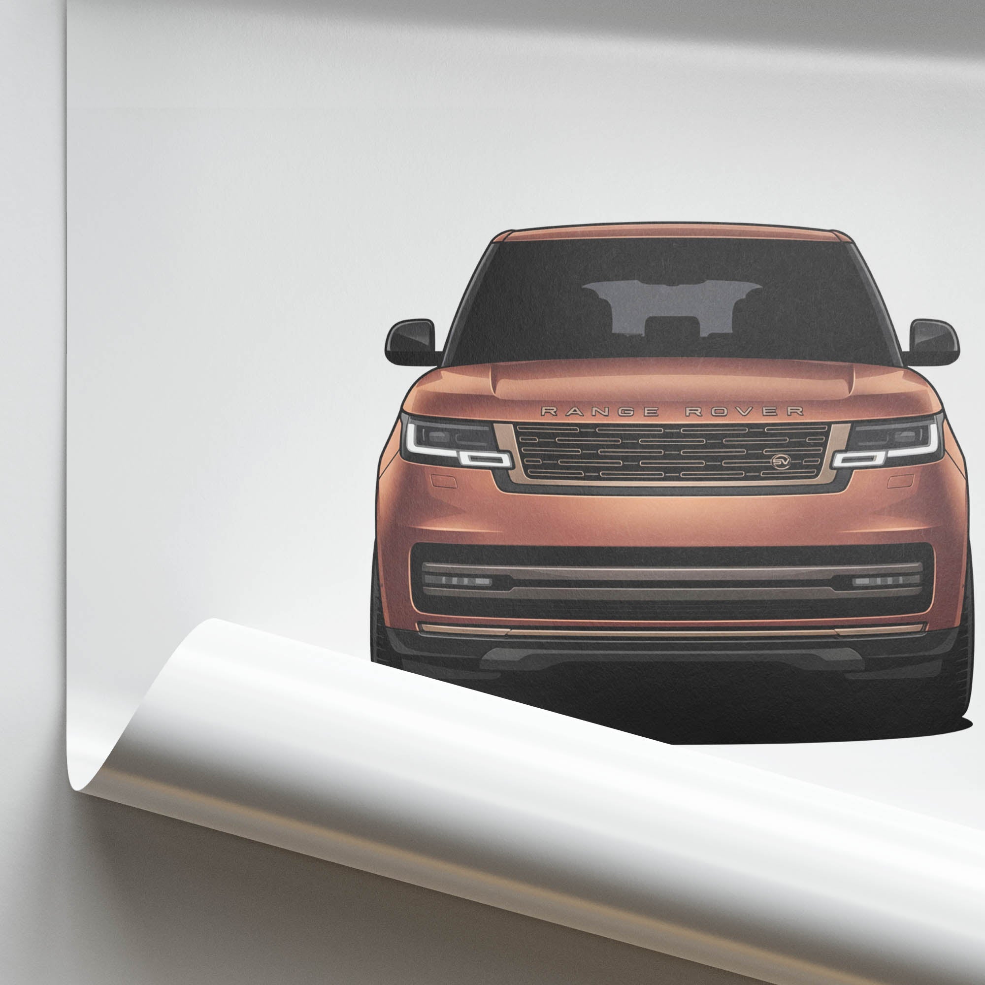 2023 Range Rover SV Sunrise Copper Satin – Car Print (Front)
