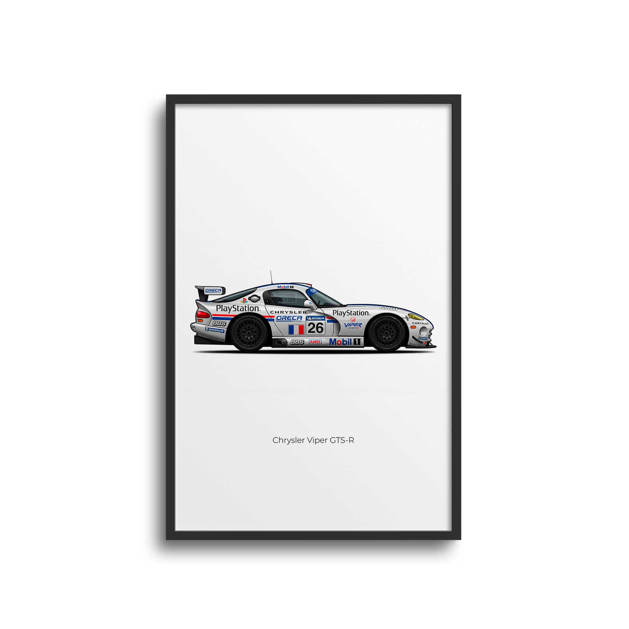 Chrysler Viper Poster – 2001 Le Mans Car Print | Oreca Livery Art