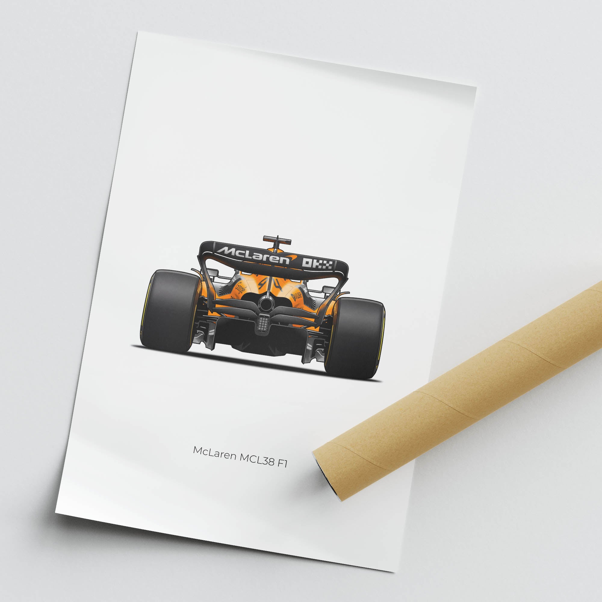 2024 McLaren MCL38 Lando Norris Papaya – Car Print