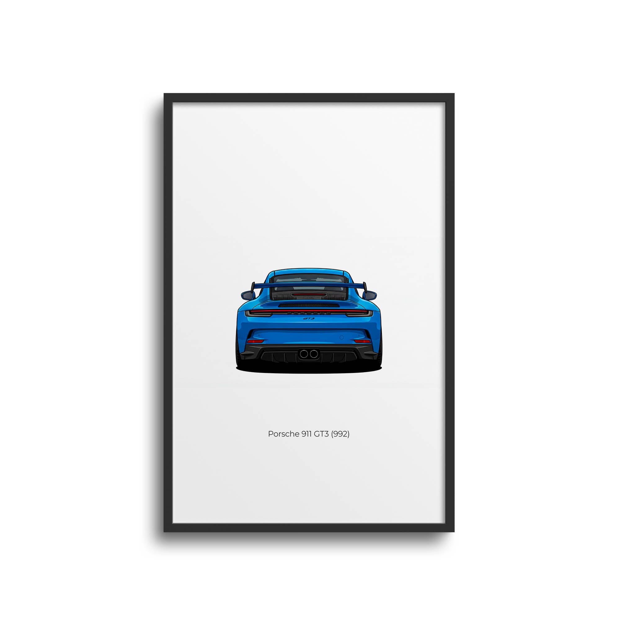 2021 Porsche 911 GT3 992 Shark – Car Print (Back)