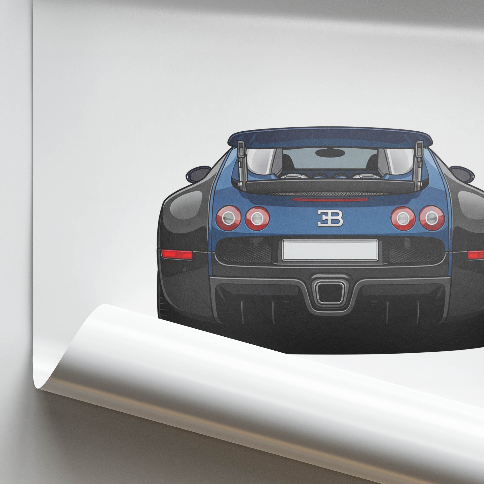 2005 Bugatti Veyron 16 4 Two Tone – Car Print (Back)