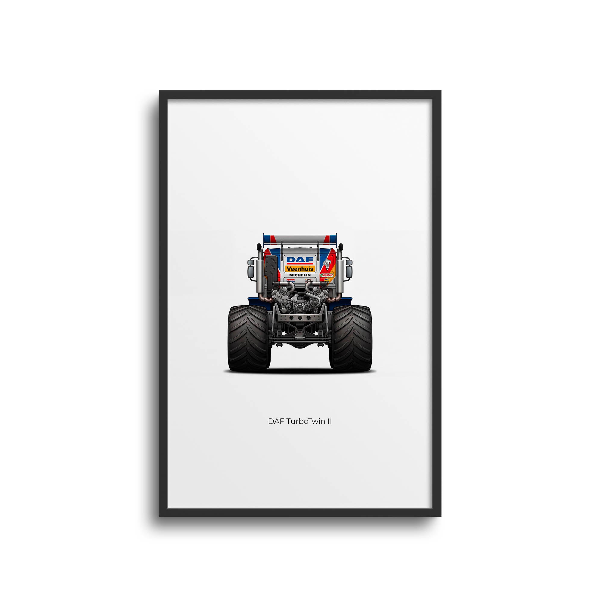 1988 Daf Turbotwin Poster - Vintage Motorsport Decor | Twin Engine Monster Truck Art