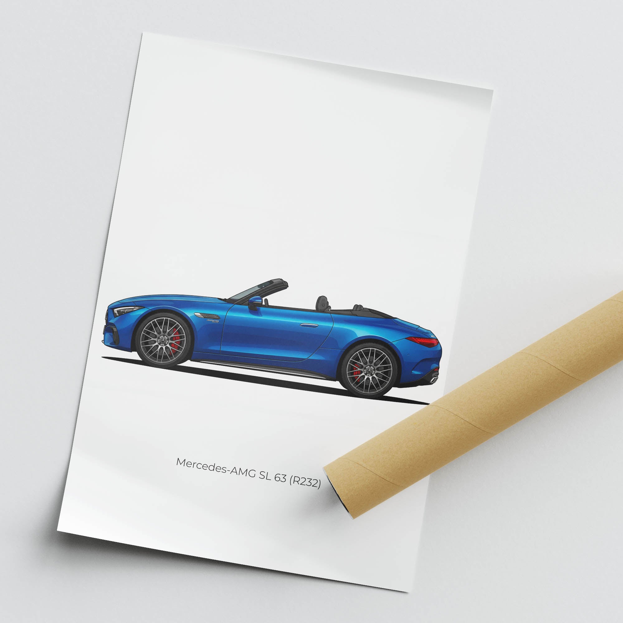 2022 Mercedes AMG SL 63 R232 Hyper – Car Print (Side)