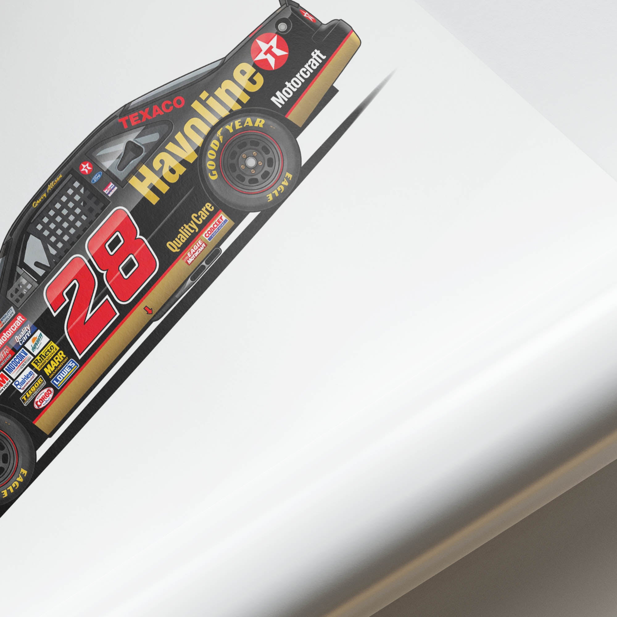 1992 Ford Thunderbird Davey Allison Texaco – Car Print