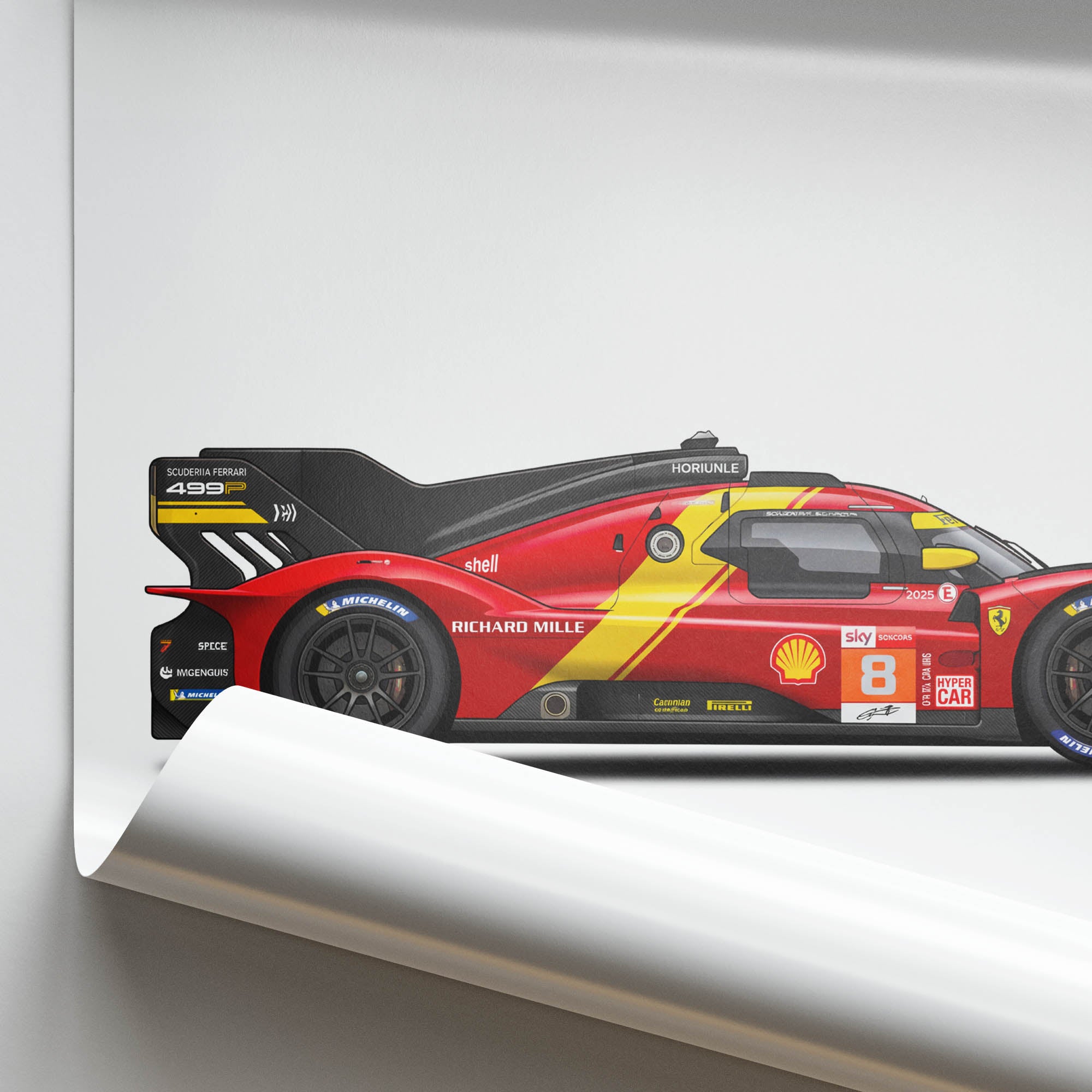 2025 Ferrari 499P Hypercar Scuderia Ferrari – Car Print