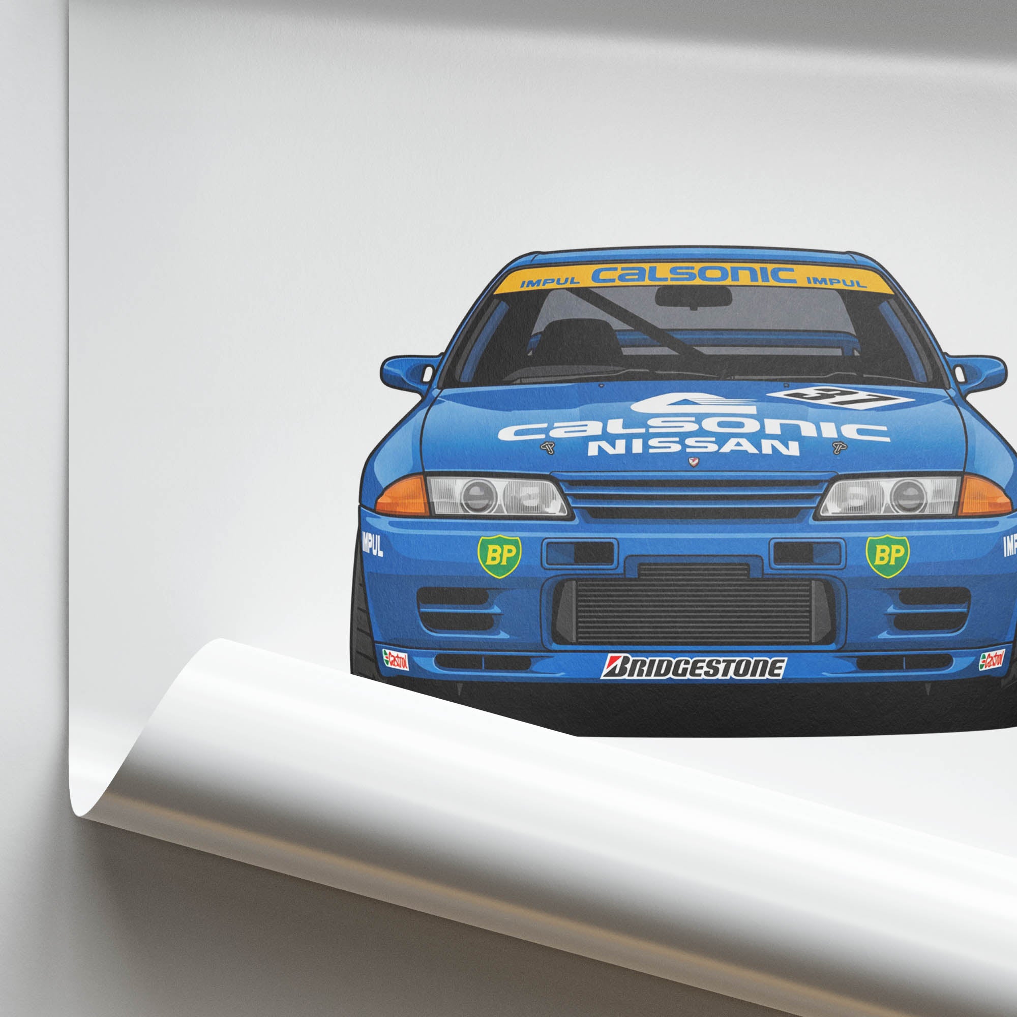 1991 Nissan Skyline GT R R32 Group A Calsonic – Car Print