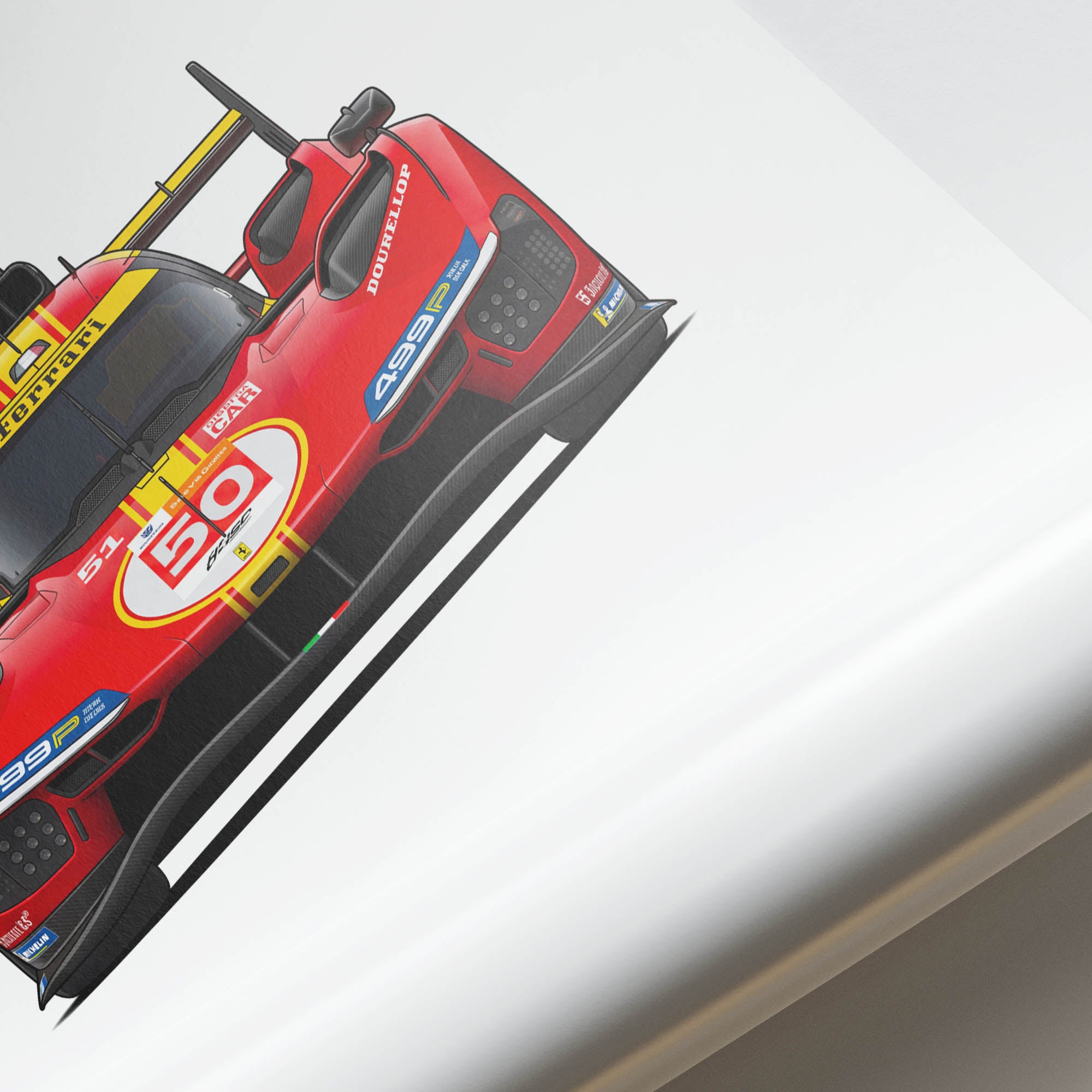 2025 Ferrari 499P Hypercar Scuderia – Car Print (Front)