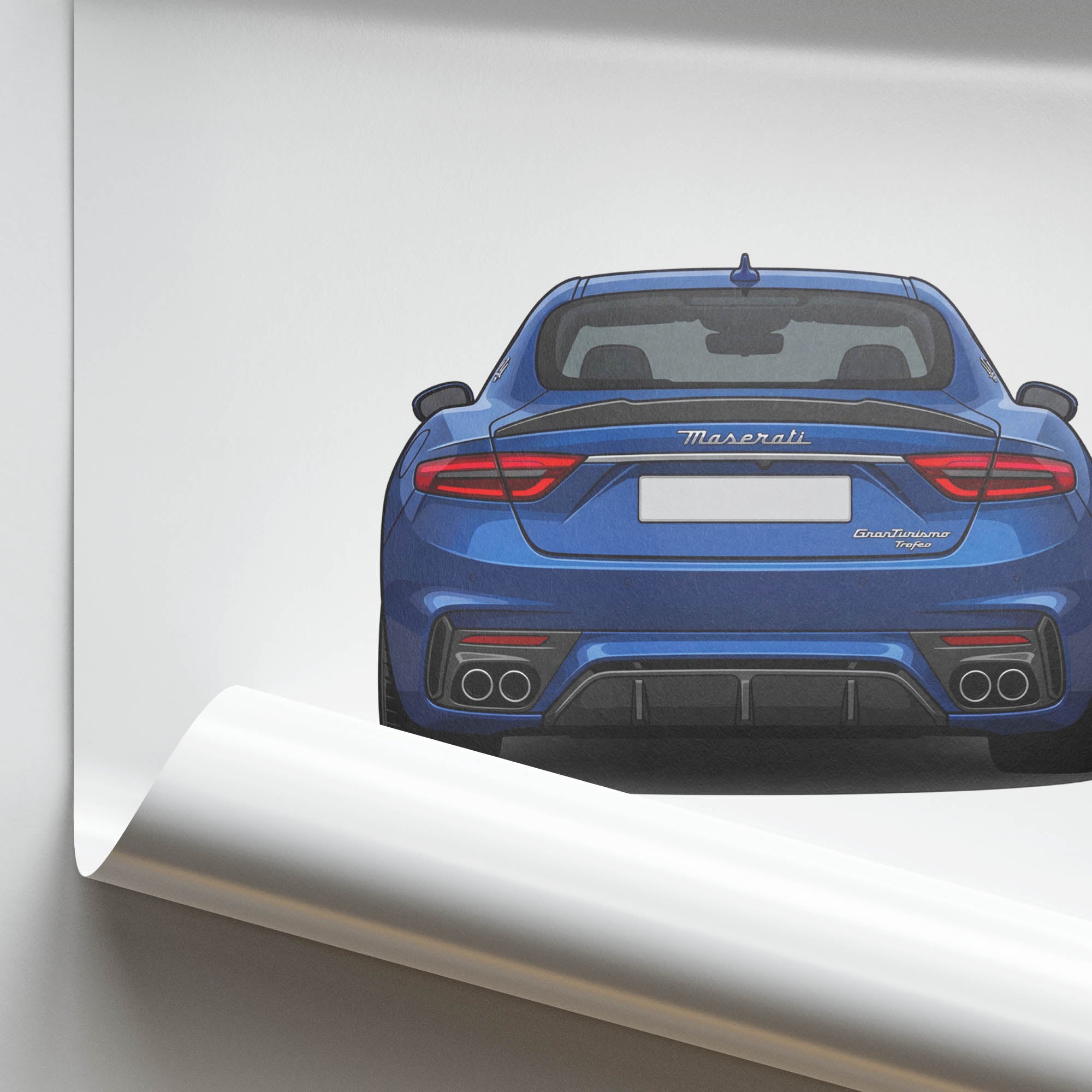 2024 Maserati Granturismo Trofeo Blu – Car Print (Back)