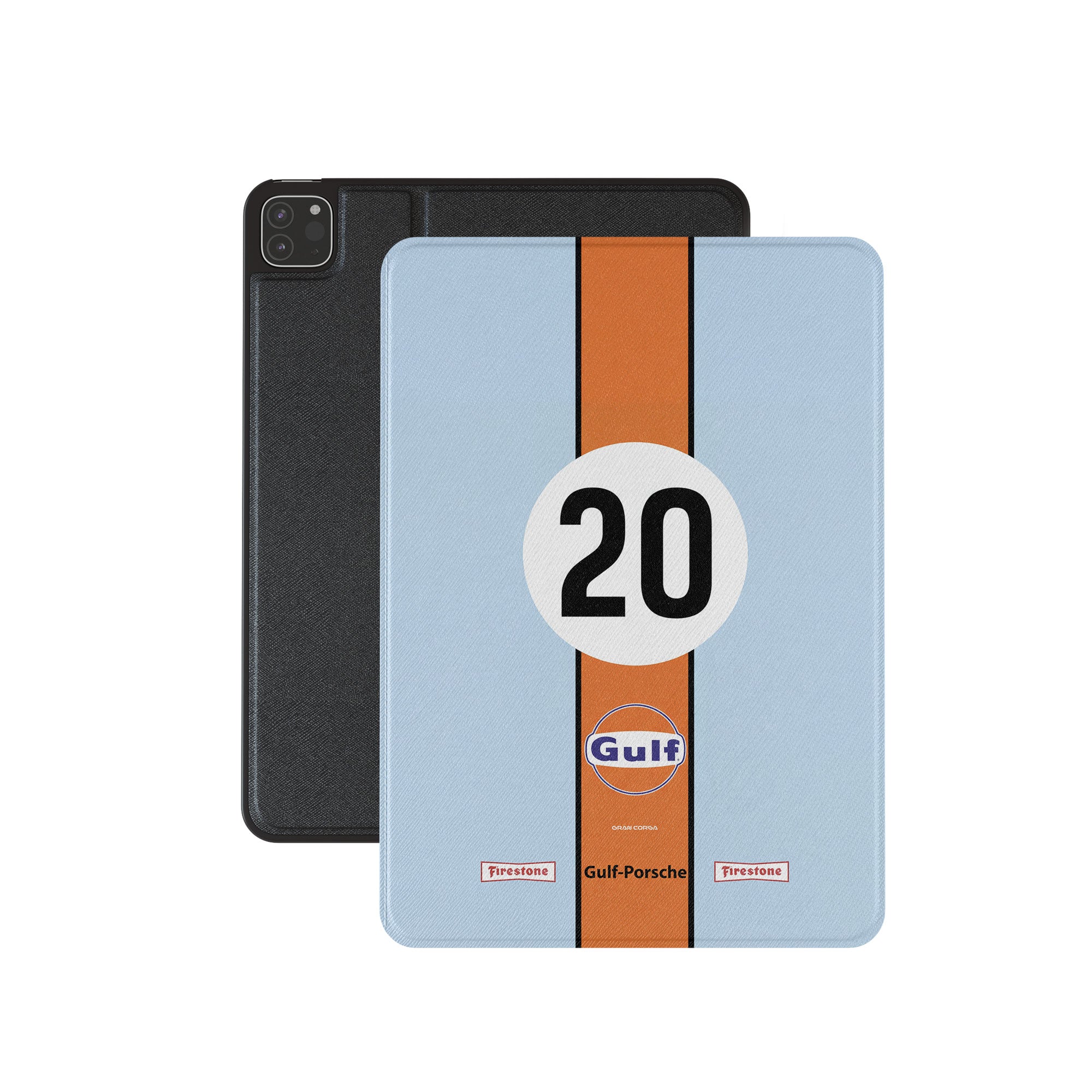 Porsche 917K iPad Case – Durable Tablet Hard Case with Gulf Livery Design