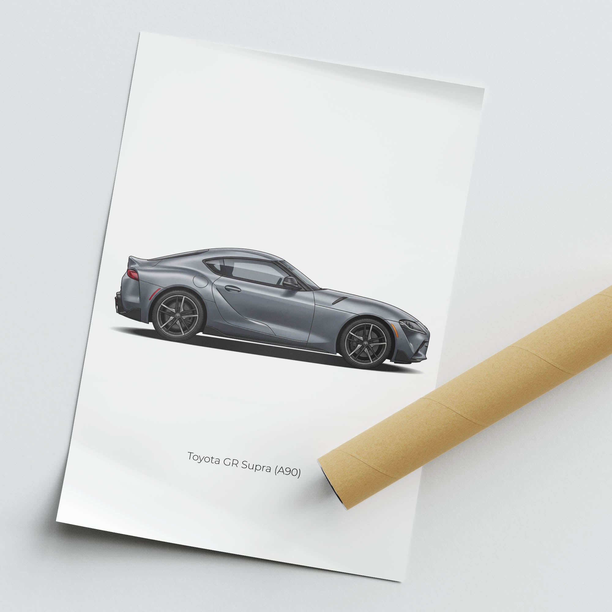 2019 Toyota Gr Supra A90 – Car Print (Side)