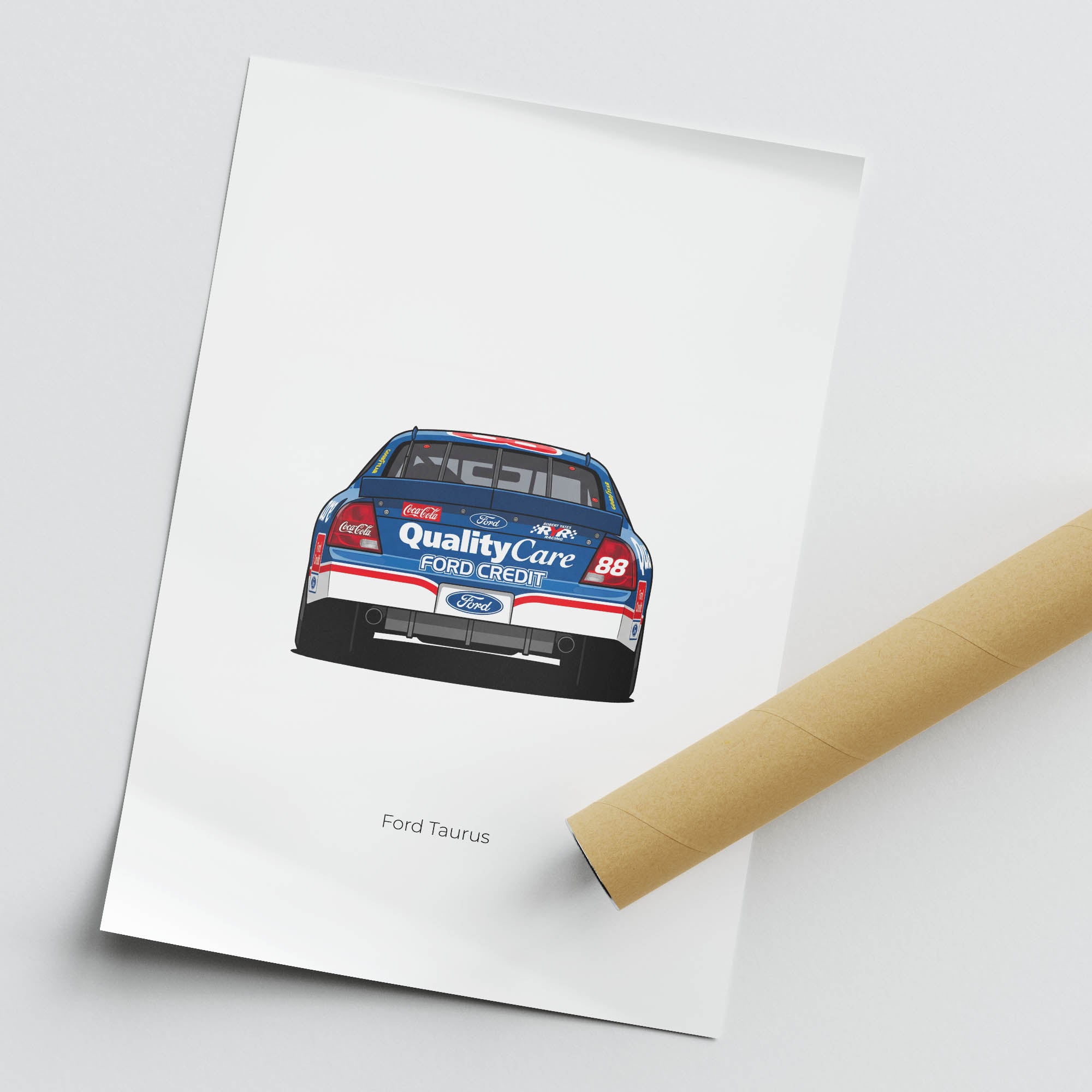 1999 Ford Taurus Dale Jarrett Quality Care – Car Print