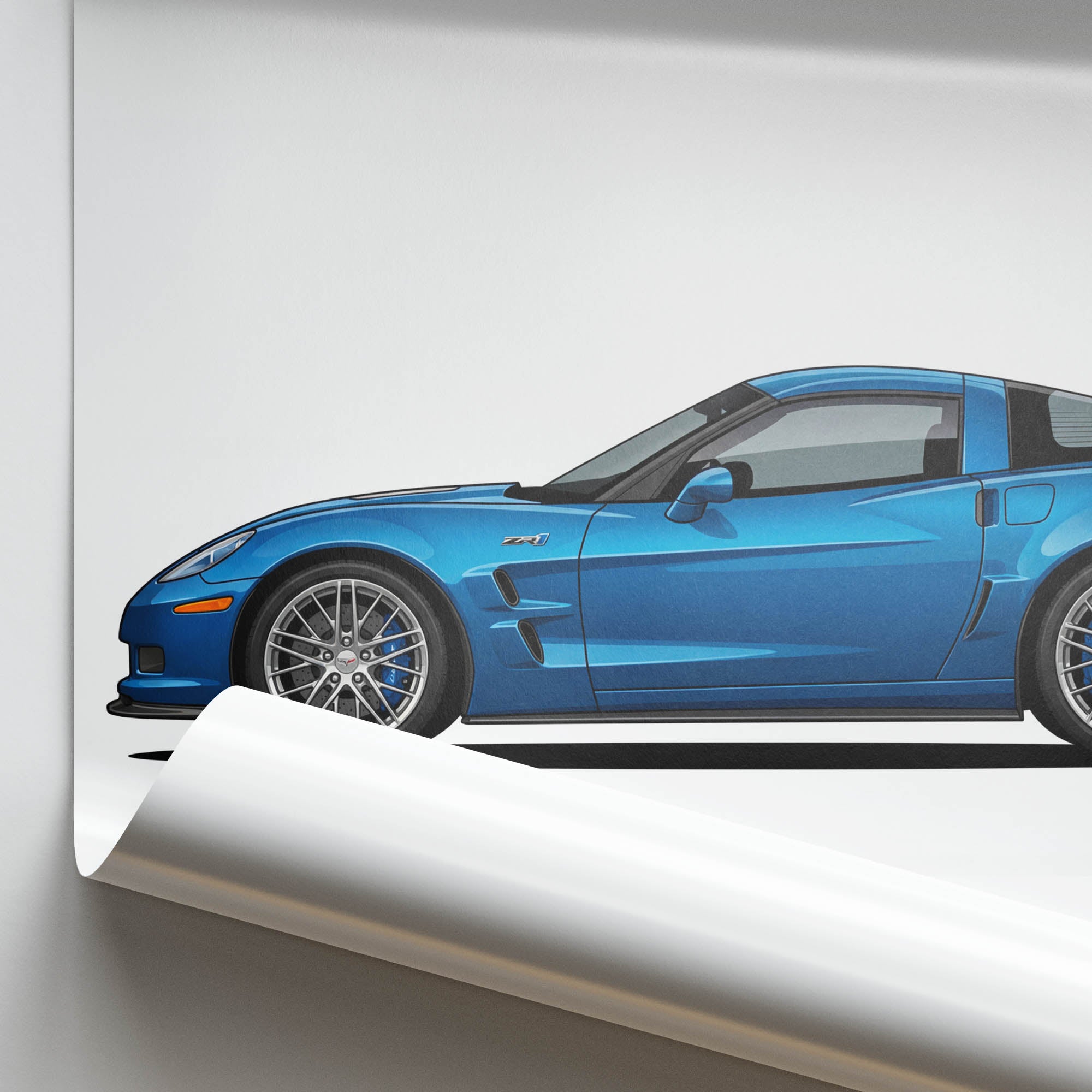 2009 Chevrolet Corvette ZR1 C6 Jetstream – Car Print (Side)