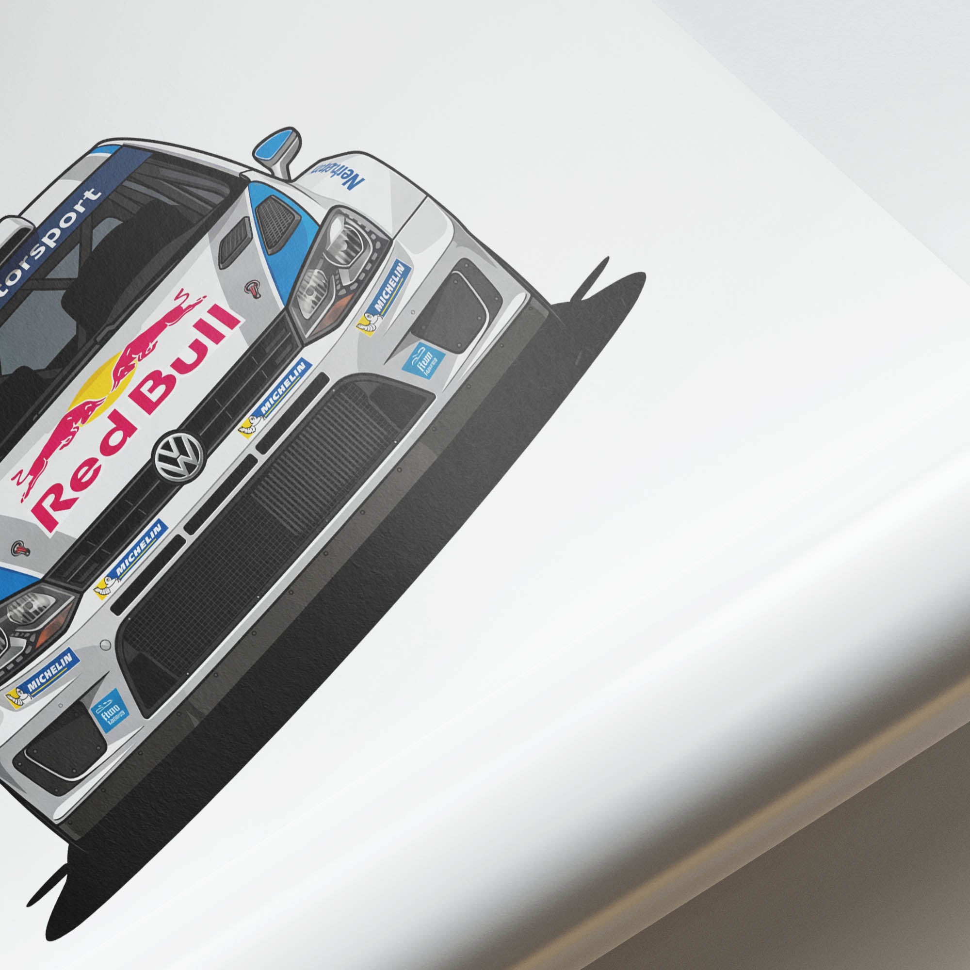 Volkswagen Polo Poster - 2013 Polo R Red Bull Livery Rally Car Print