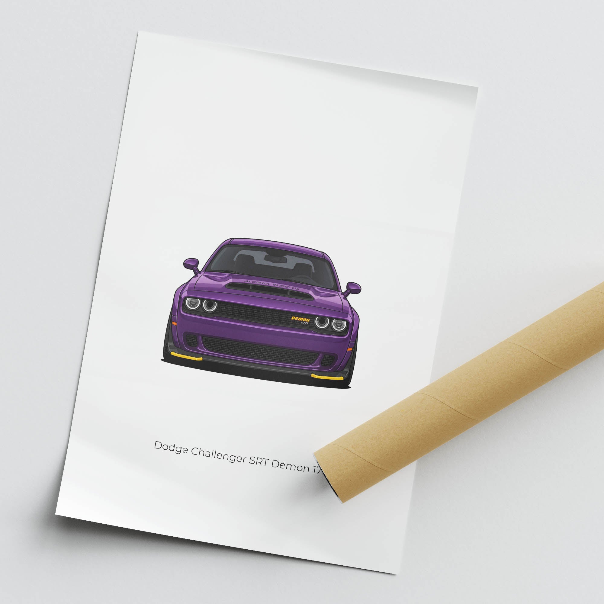 2023 Dodge Challenger SRT Demon 170 Plum – Car Print