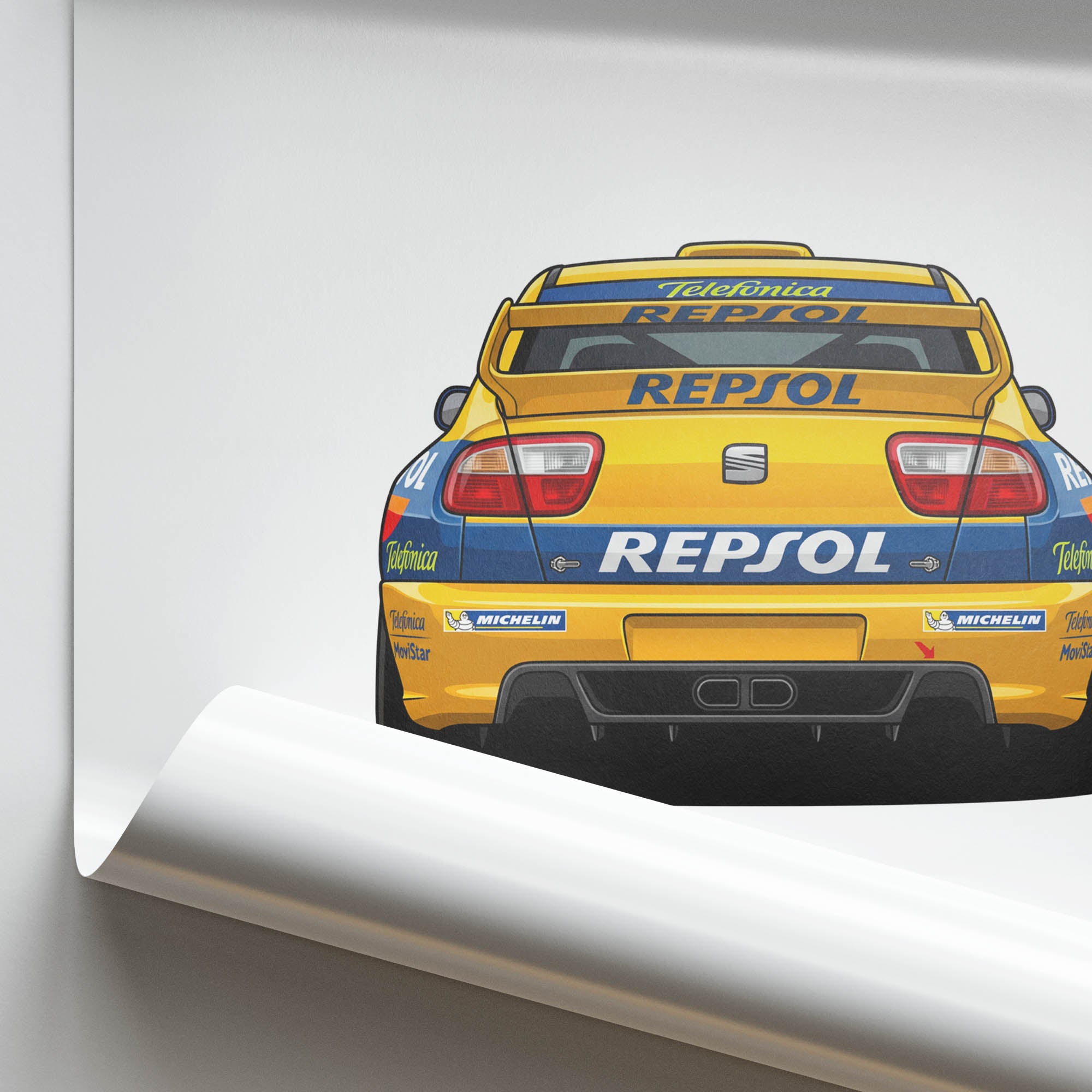 Seat Cordoba Poster – 1999 Repsol Livery Rally Car Print | Limited Edition