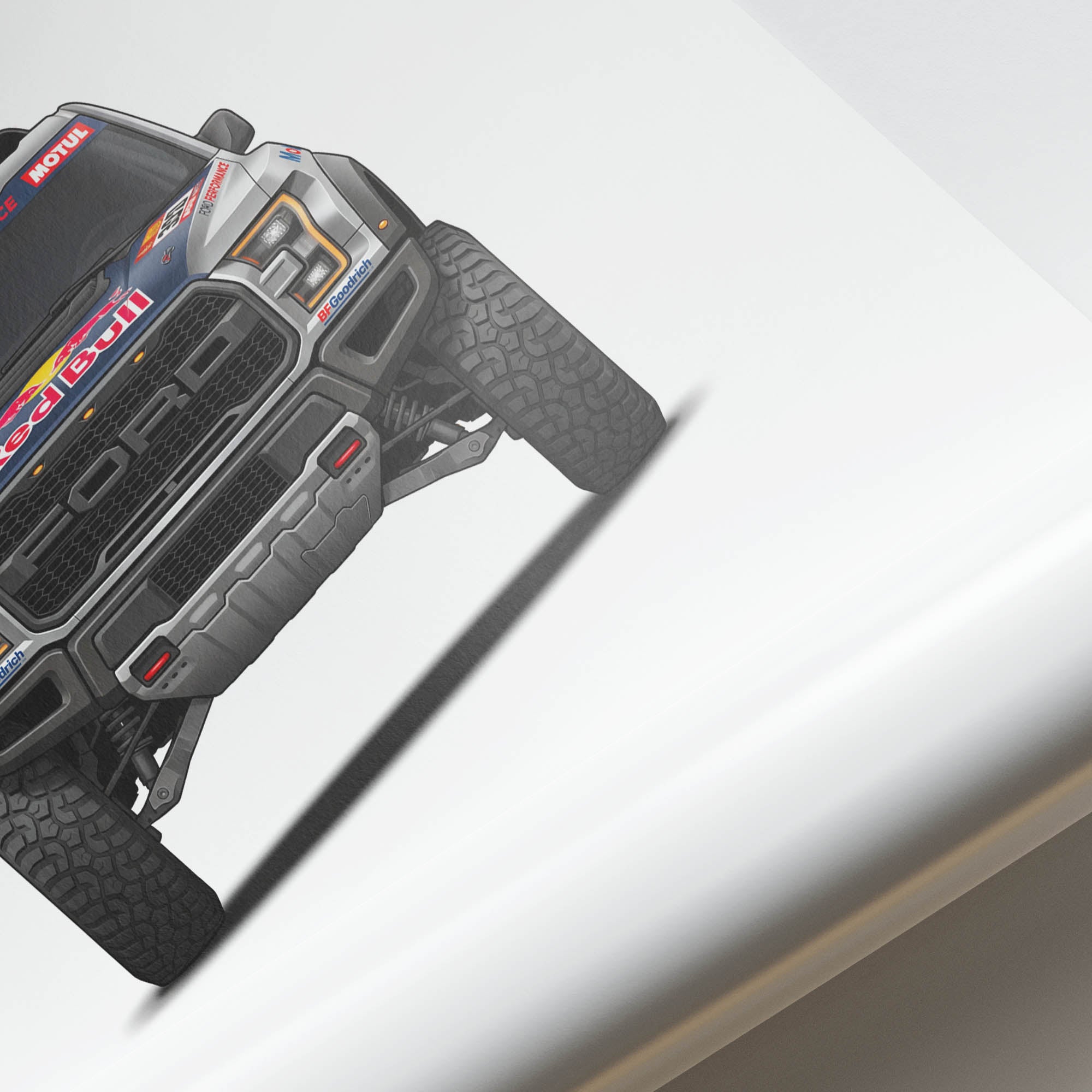2025 Ford Raptor T1 Carlos Sainz Rally – Car Print (Front)
