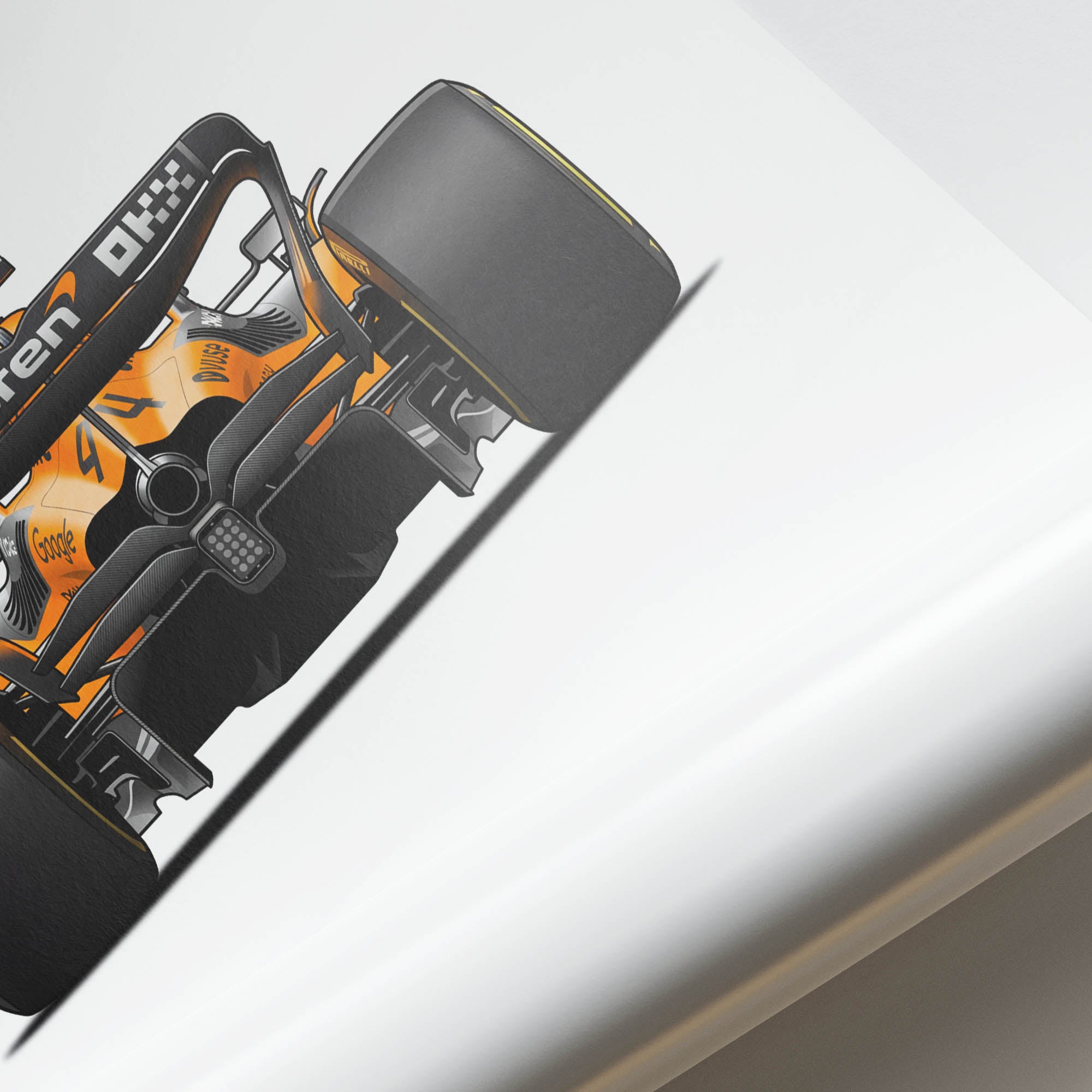 2024 McLaren MCL38 Lando Norris Papaya – Car Print