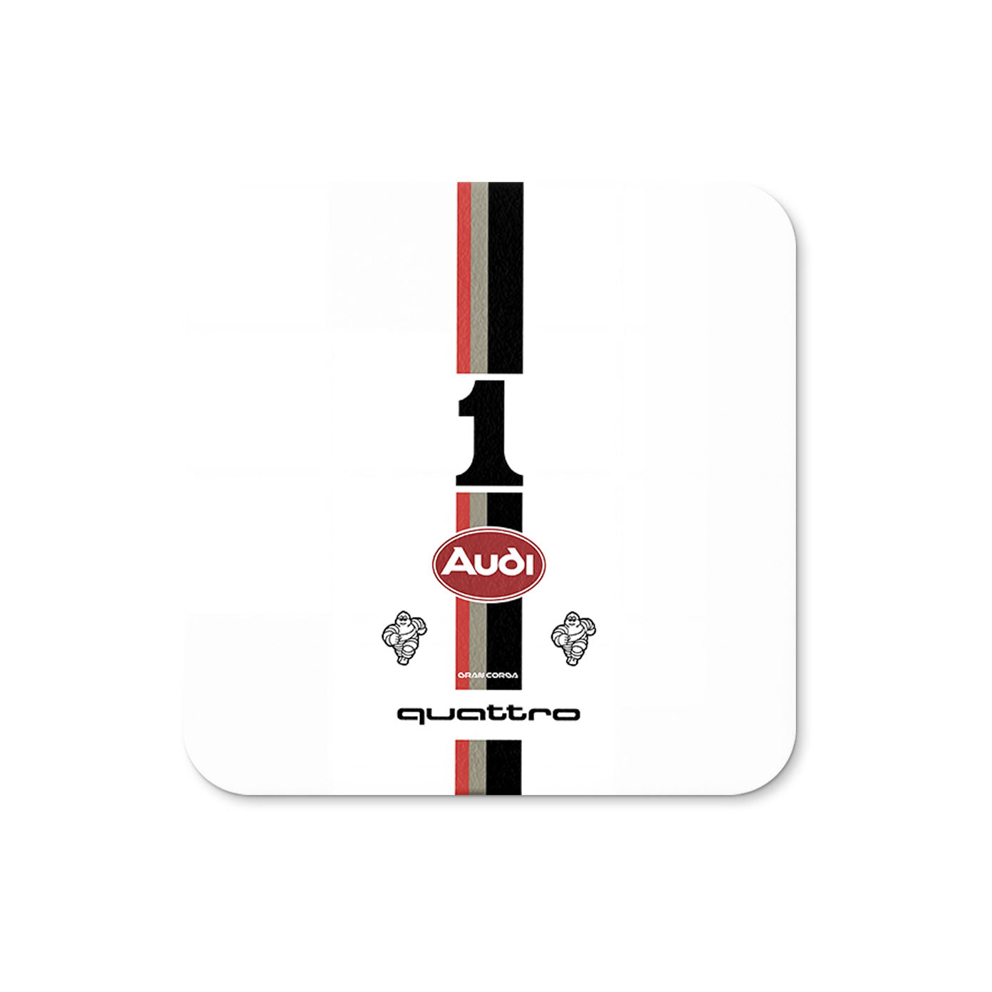 Audi Quattro Coaster – Durable Rally Car Drinkware Table Protector