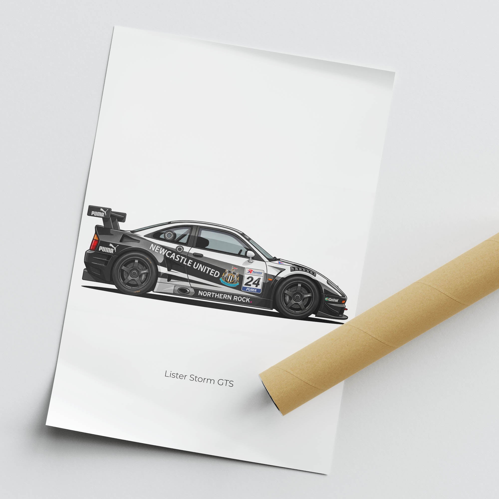 1996 Lister Storm Gts Newcastle United – Car Print