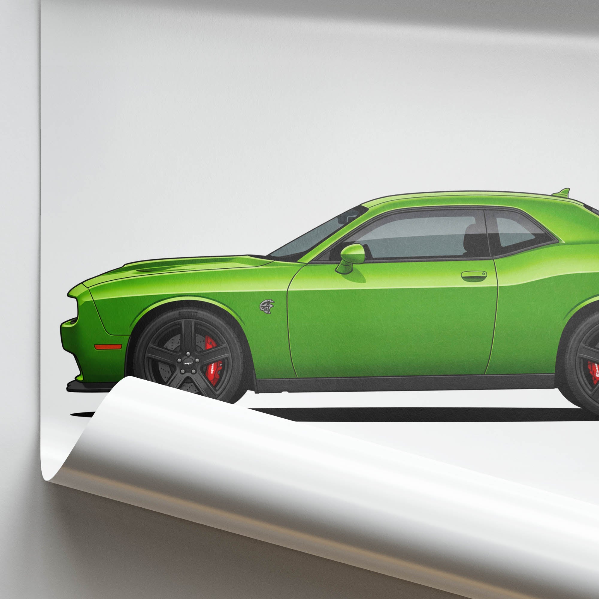 2015 Dodge Challenger SRT Hellcat Sublime – Car Print