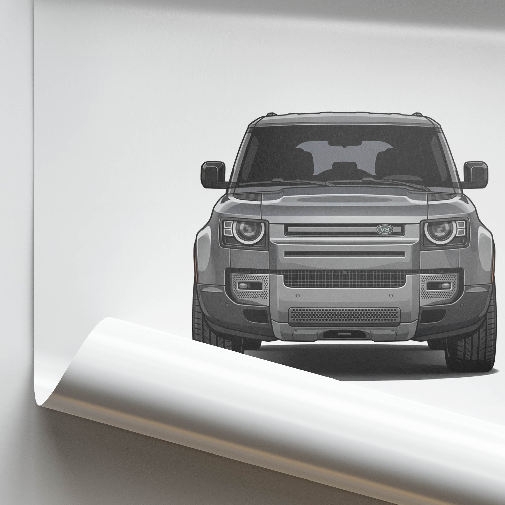 2021 Land Rover Defender 90 V8 Carpathian – Car Print