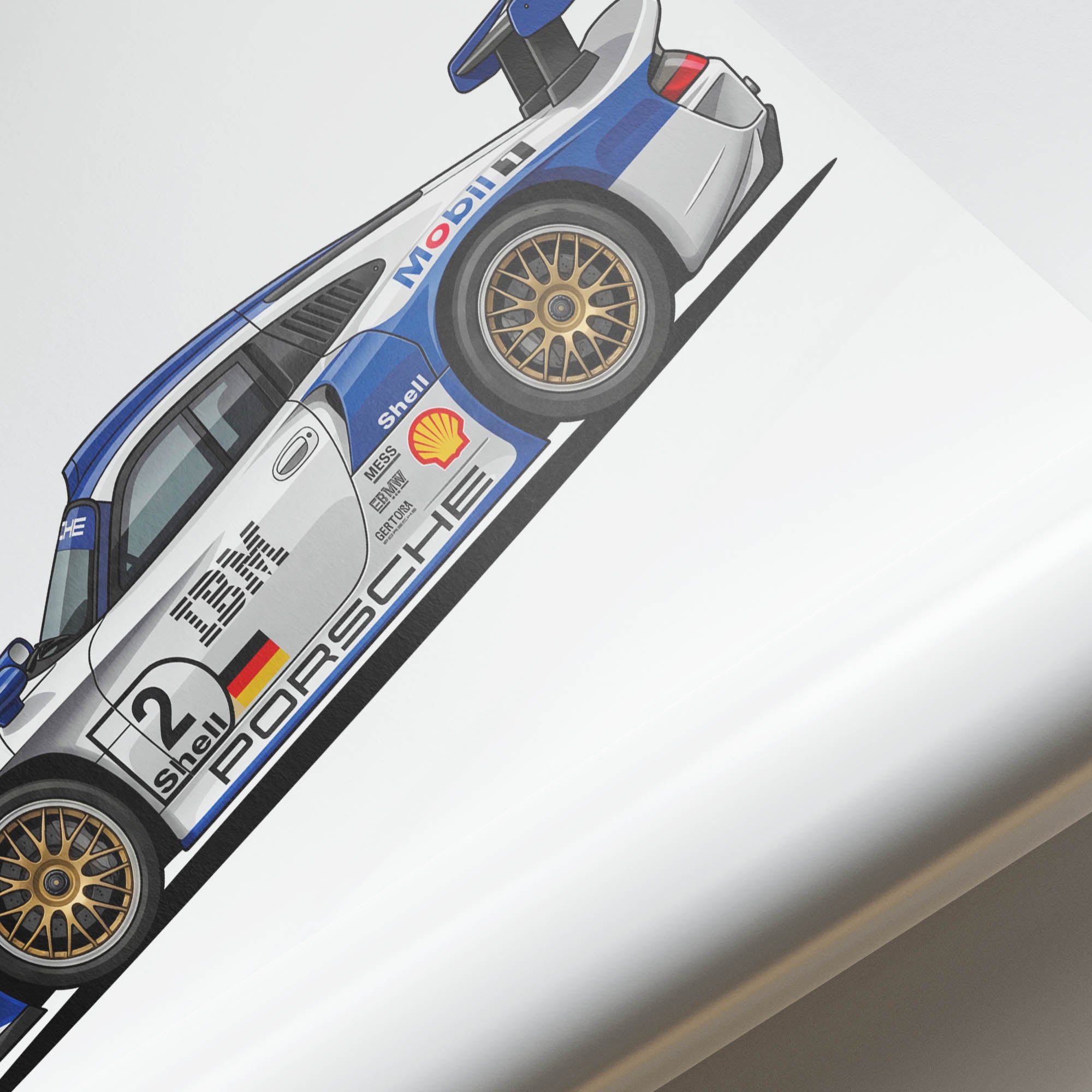 1998 Porsche 911 GT1 98 Mobil – Car Print