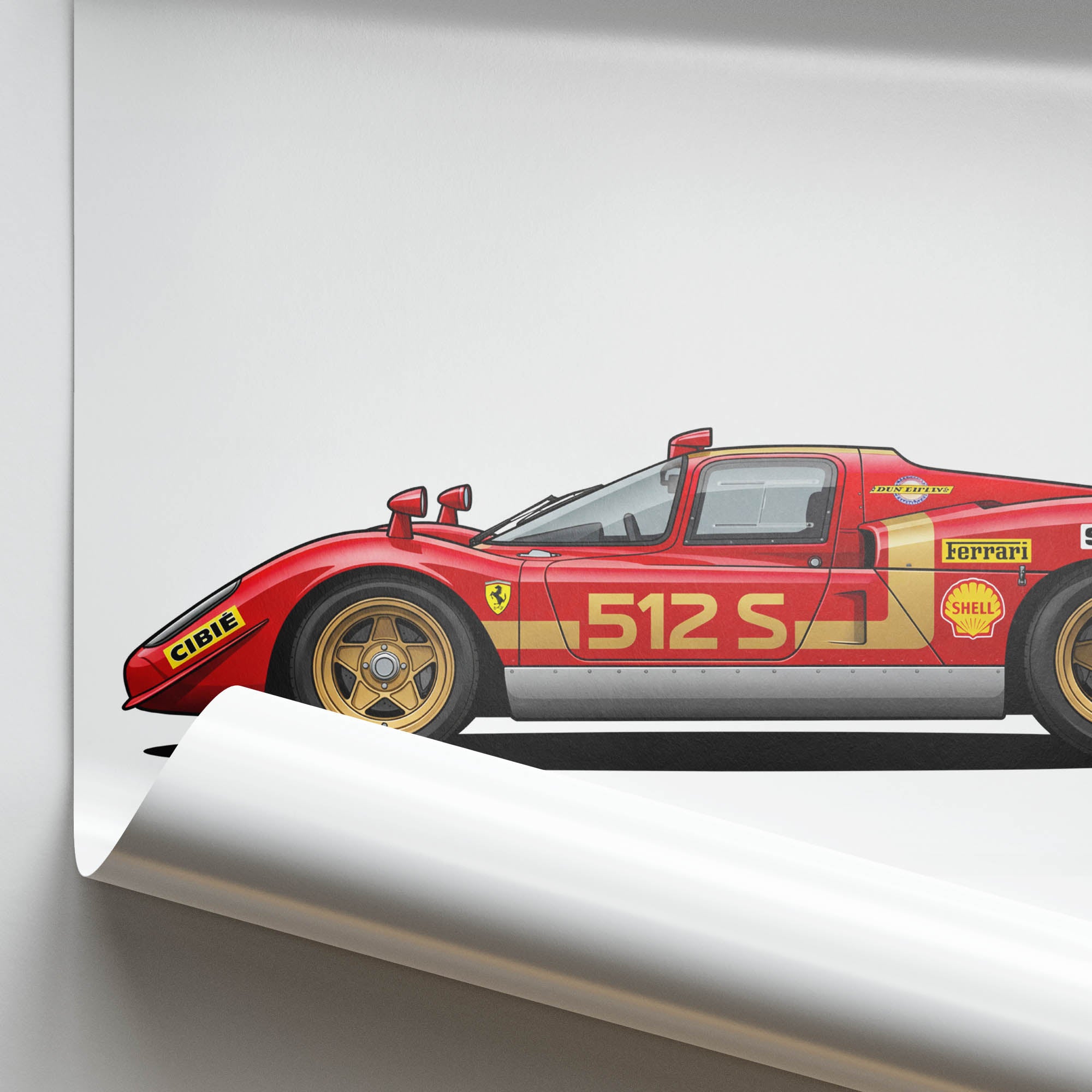 1970 Ferrari 512 S Scuderia Ferrari – Car Print
