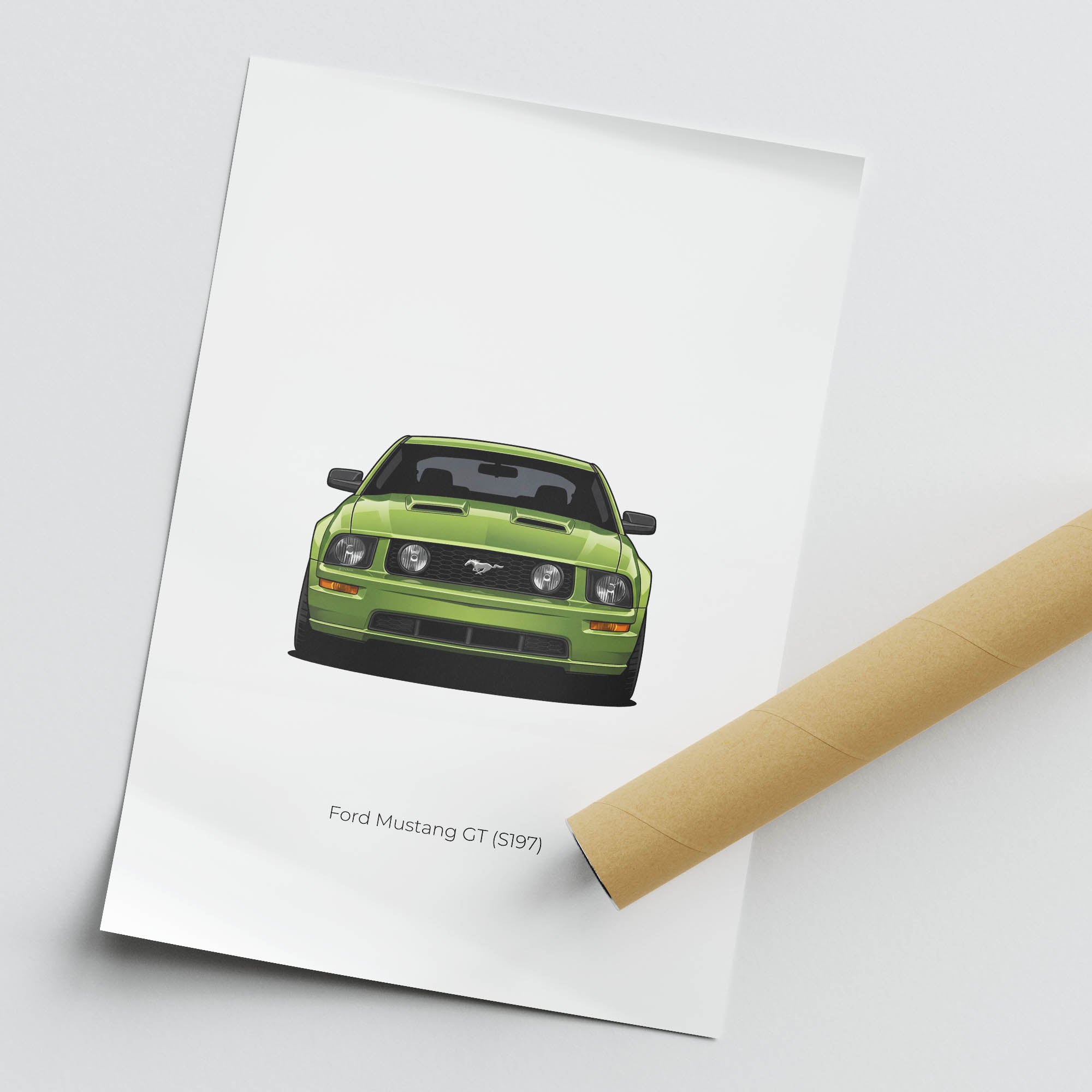 2005 Ford Mustang GT S197 Legend Lime – Car Print